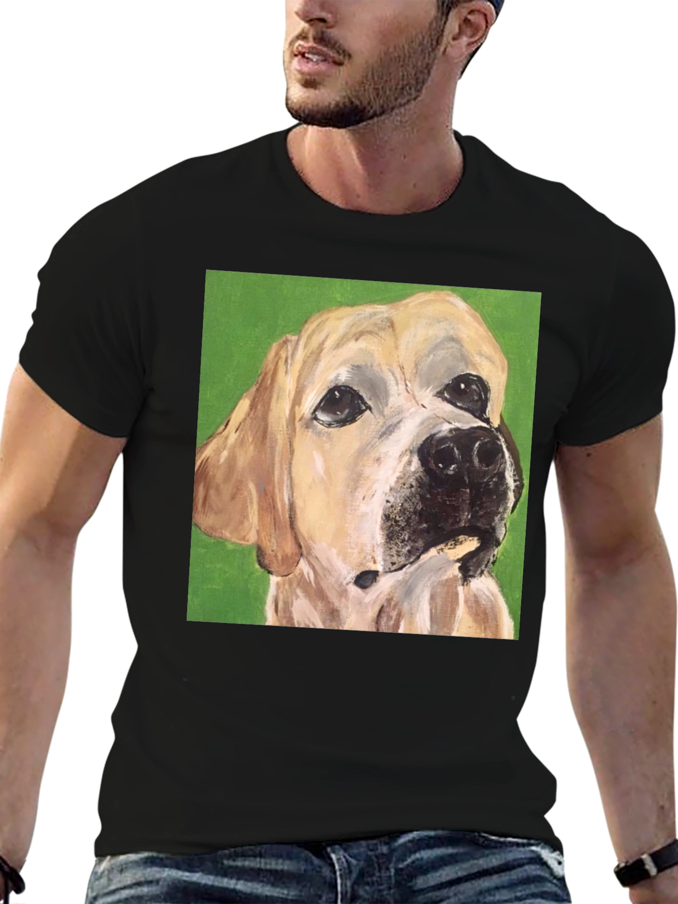 Dog Portrait Tee - Artistic Pet Lovers T-Shirt