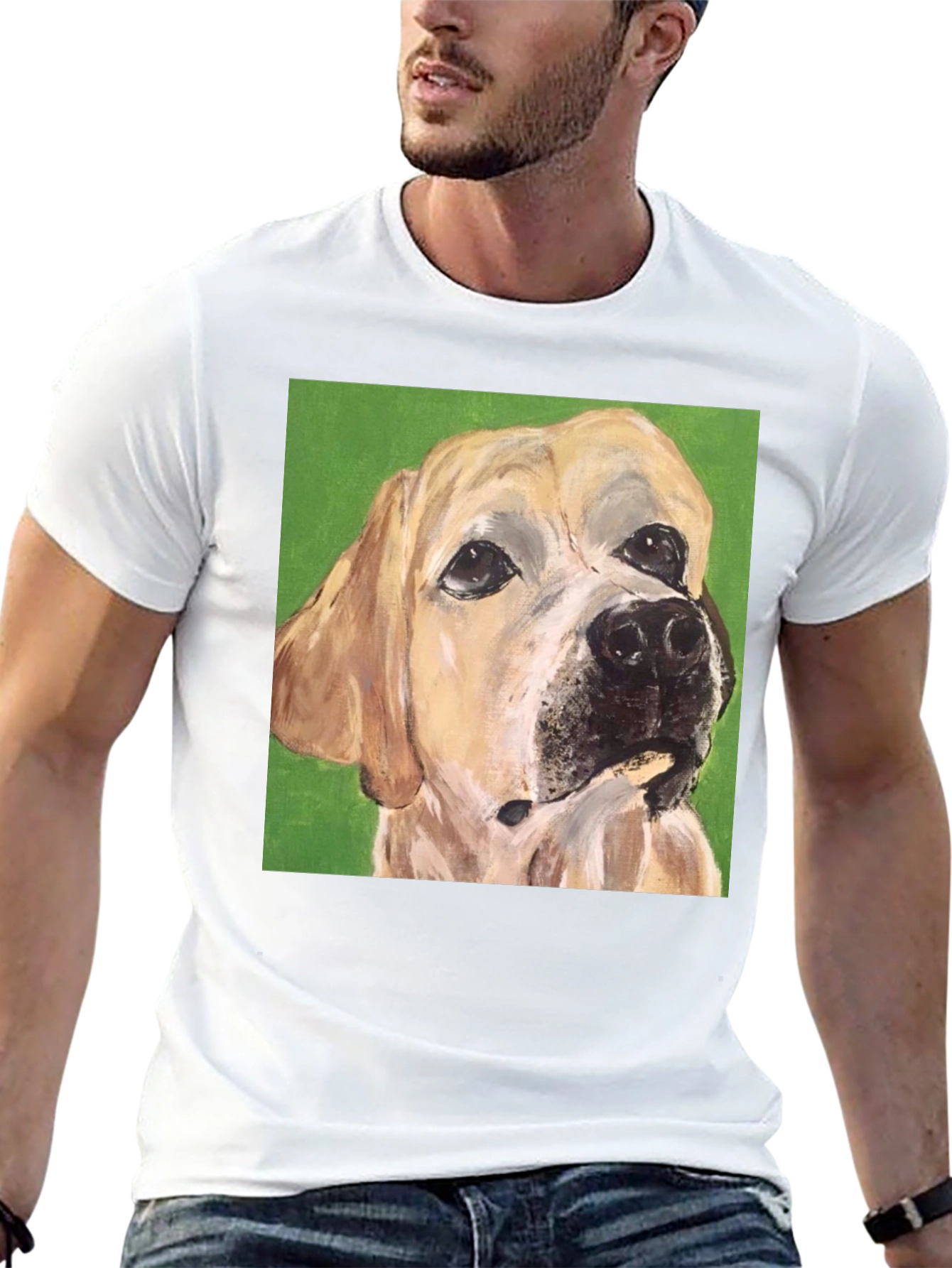 Dog Portrait Tee - Artistic Pet Lovers T-Shirt