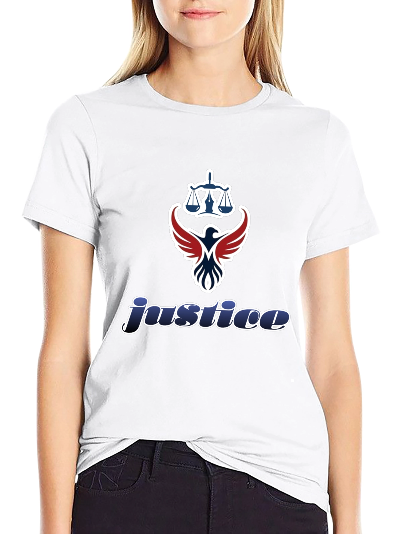 Justice Graphic T-Shirt - Scales of Justice Eagle Design