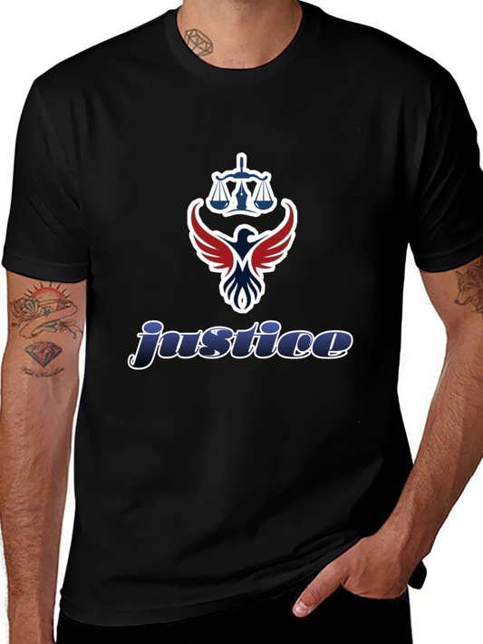Justice Graphic T-Shirt - Scales of Justice Eagle Design