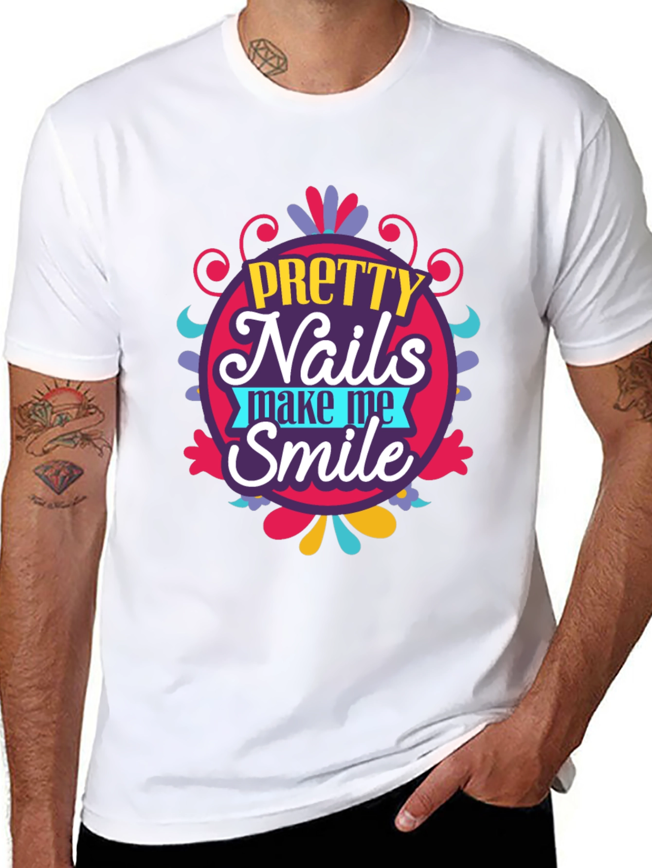Pretty Nails Make Me Smile T-Shirt