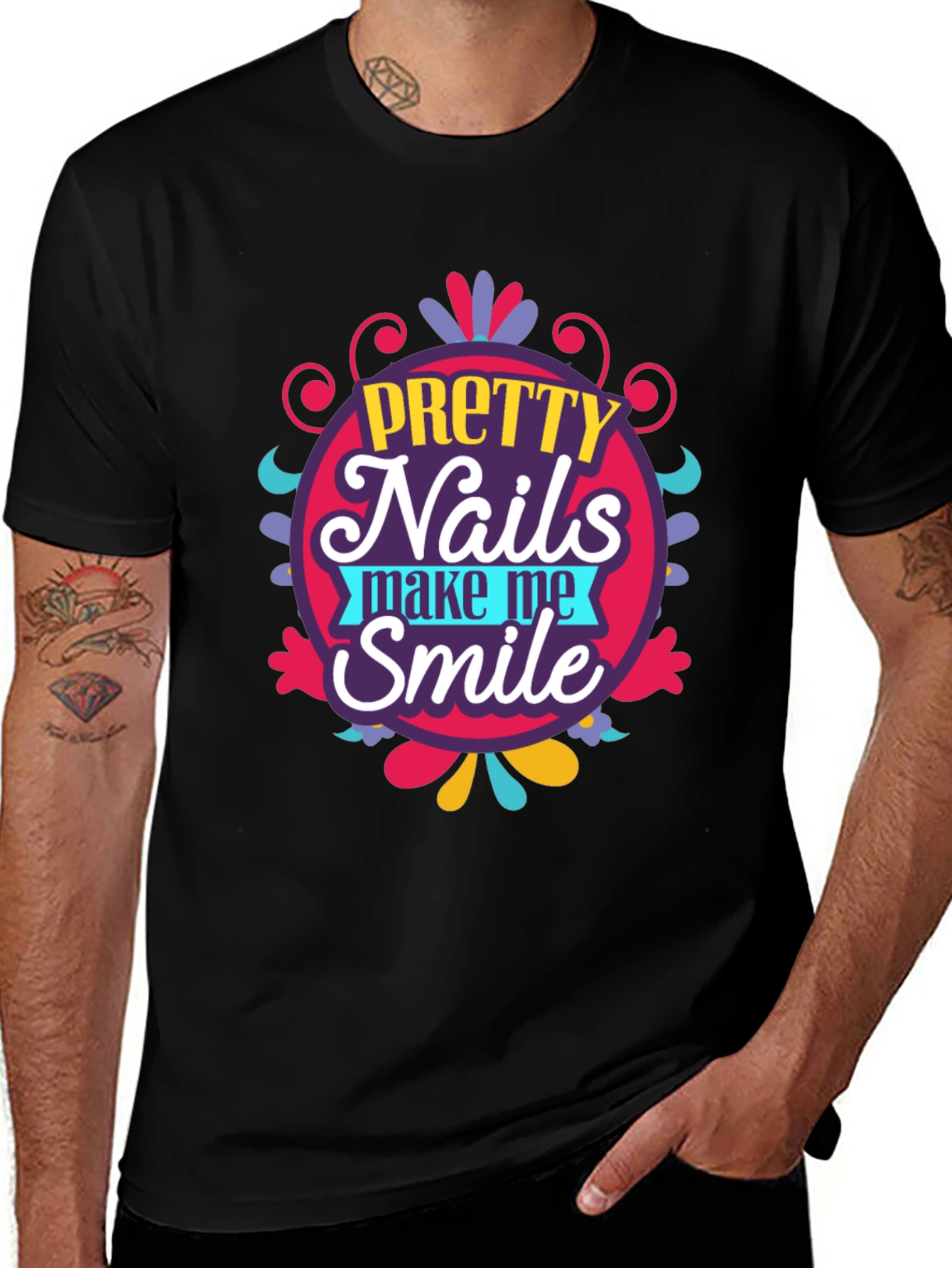 Pretty Nails Make Me Smile T-Shirt