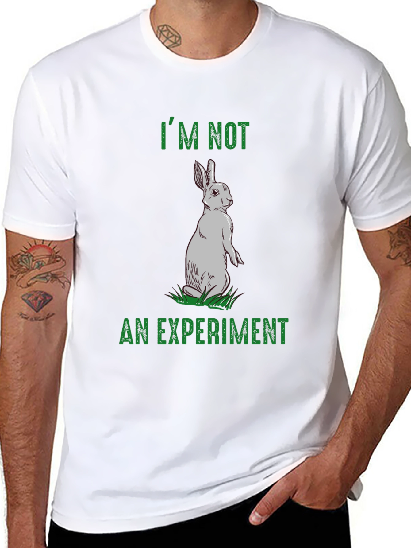 Rabbit Rights T-Shirt - Im Not An Experiment