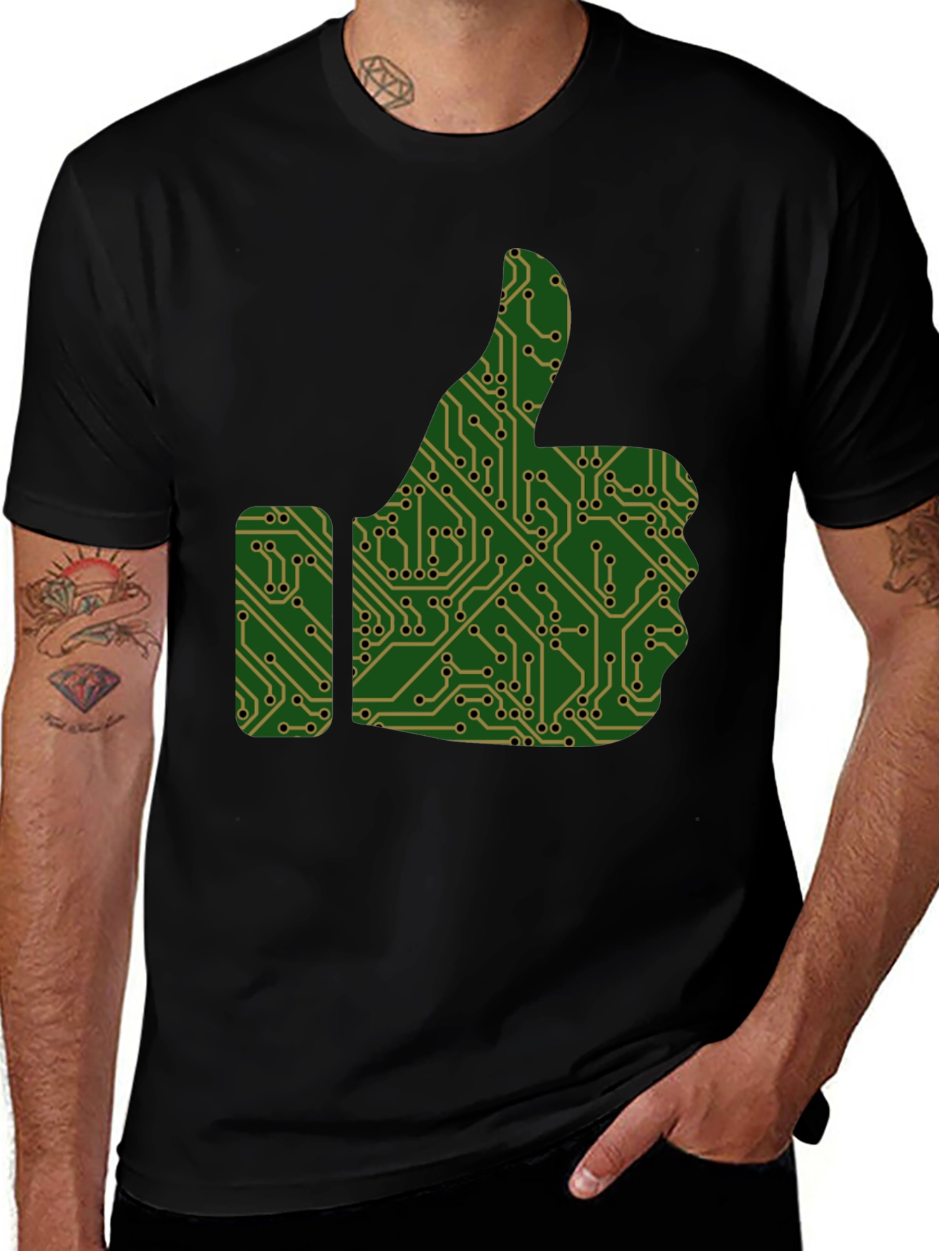Tech Thumbs Up Graphic T-Shirt