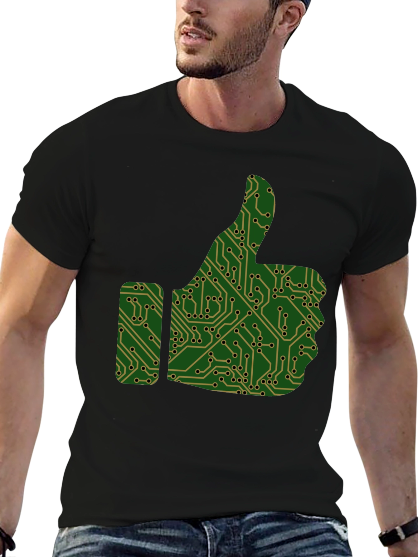 Tech Thumbs Up Graphic T-Shirt