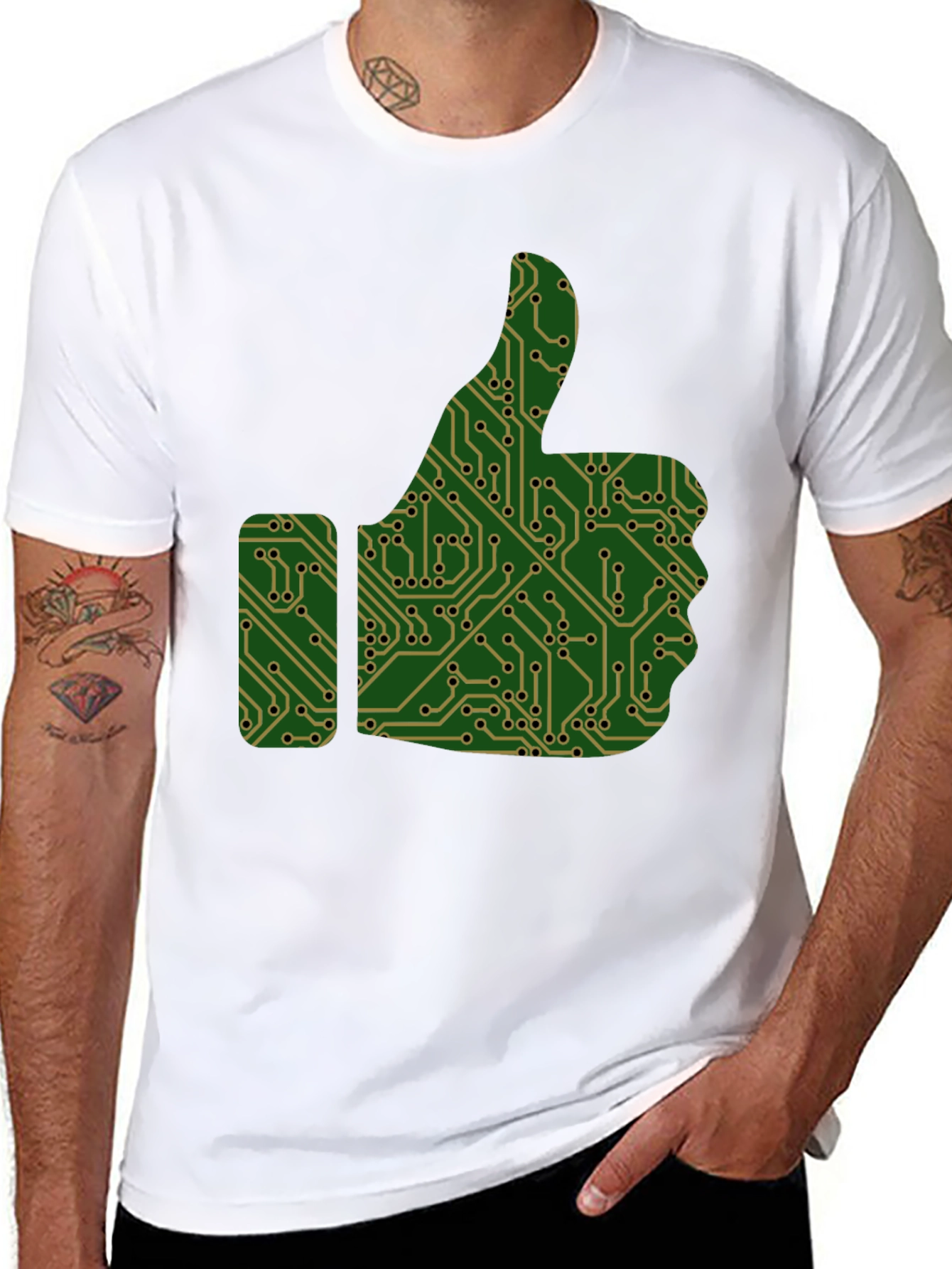 Tech Thumbs Up Graphic T-Shirt