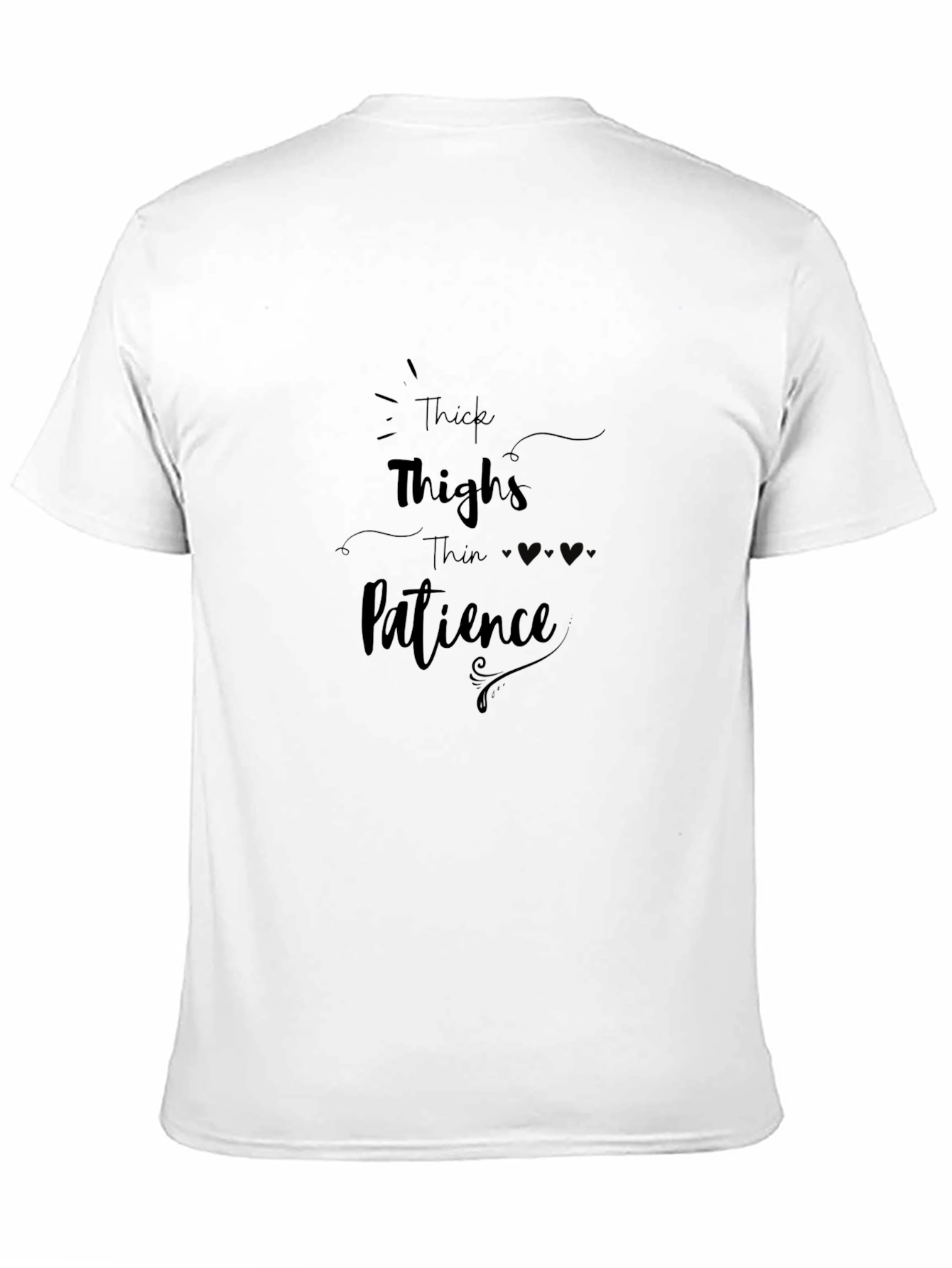 Thick Thighs Thin Patience Black Tee