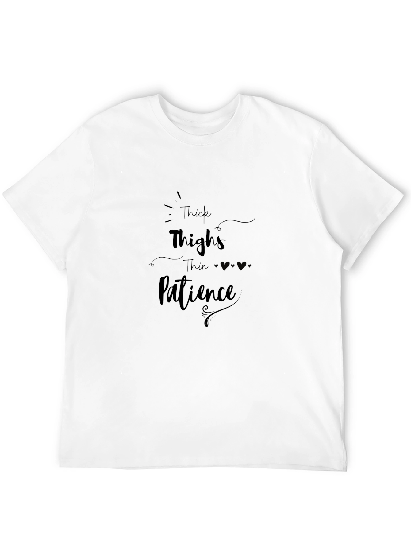 Thick Thighs Thin Patience Black Tee