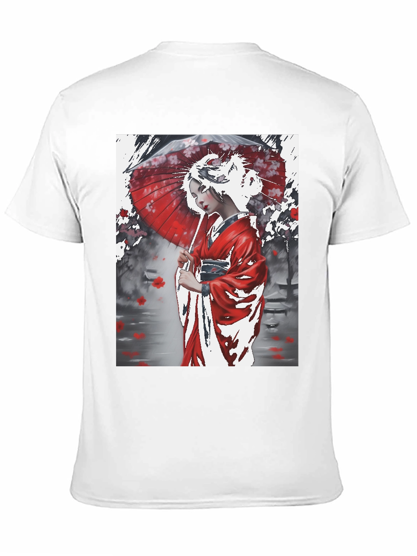 Japanese Geisha Art Graphic Tee
