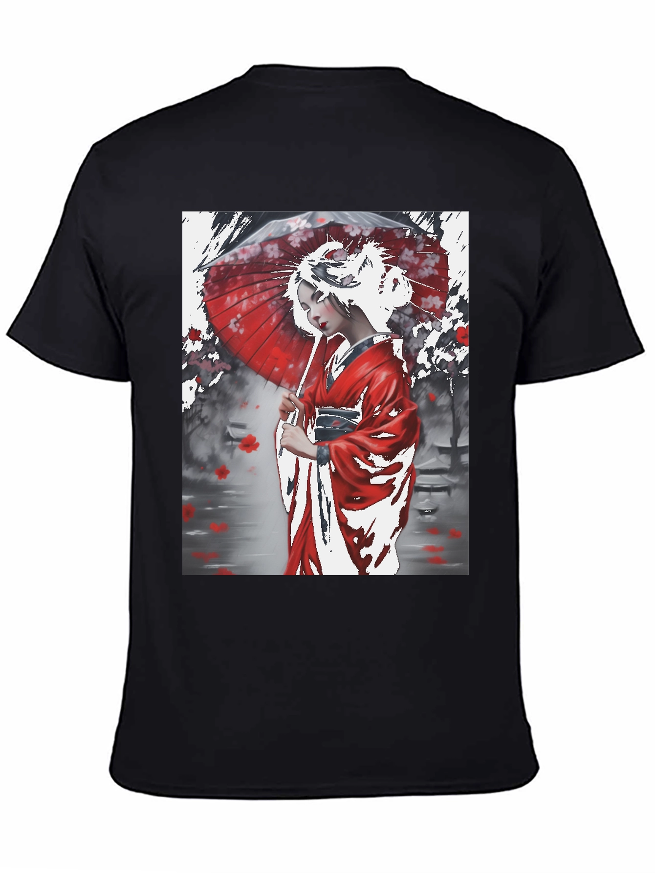 Japanese Geisha Art Graphic Tee