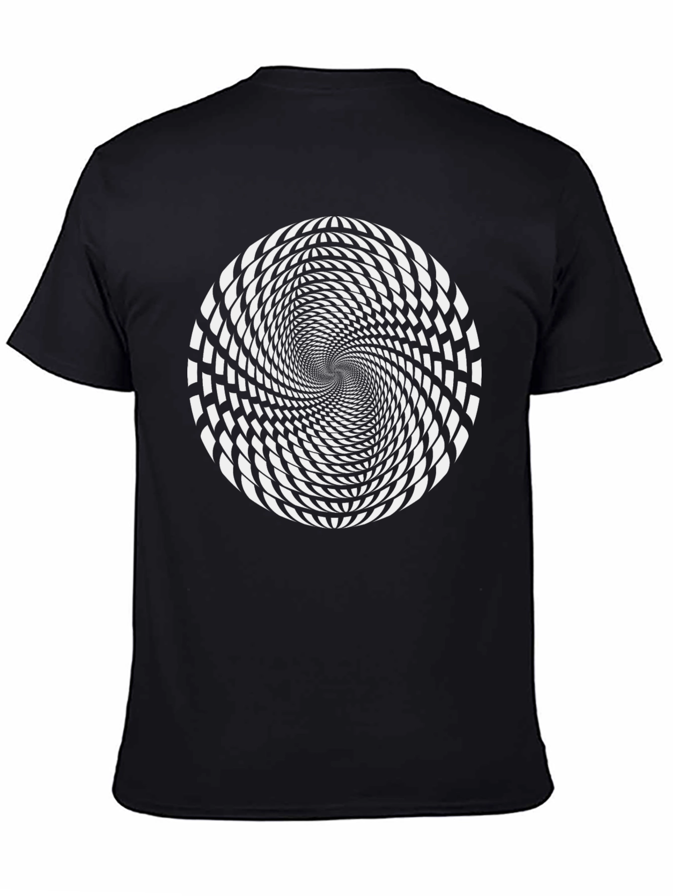 Optical Illusion Graphic Tee - Black