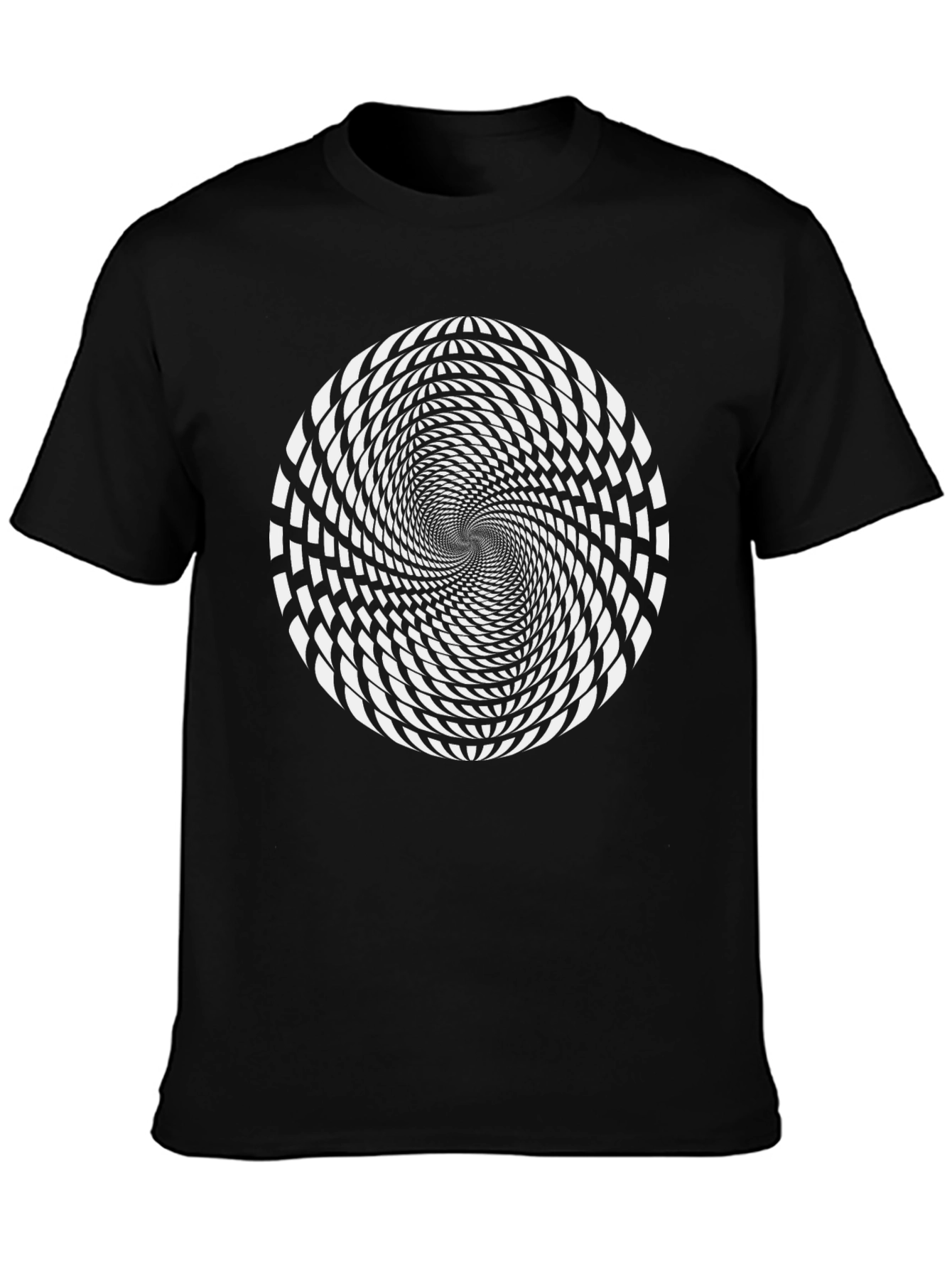 Optical Illusion Graphic Tee - Black