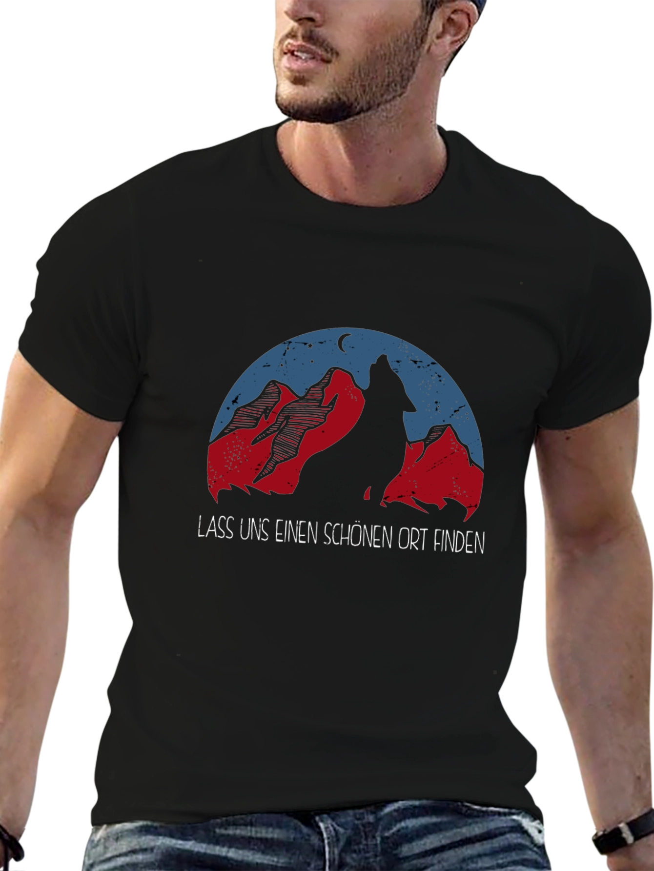 Wolf Mountain Graphic T-Shirt - Adventure Awaits