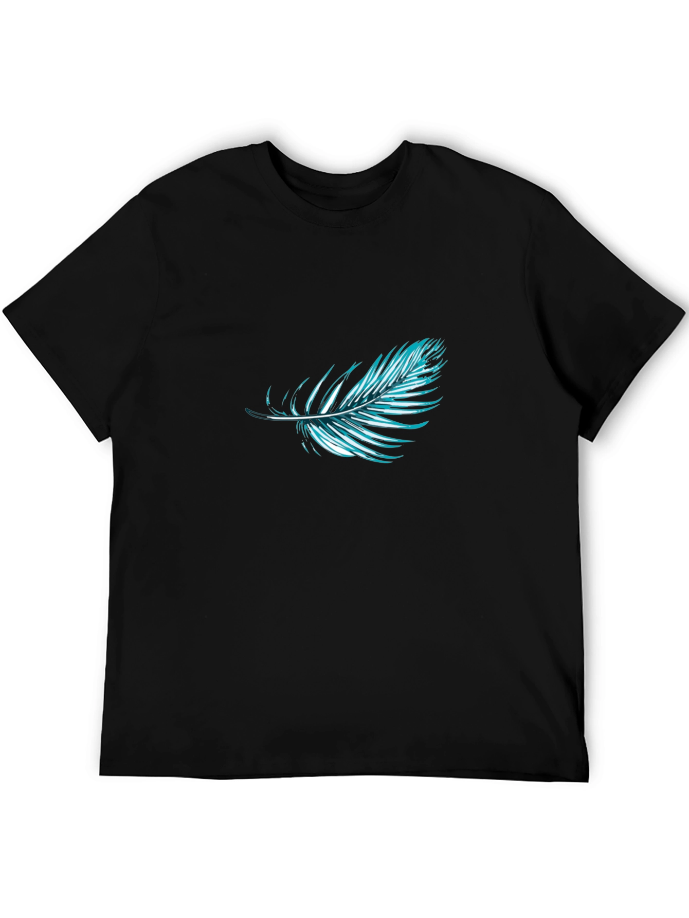 Feather Graphic Black T-Shirt | Stylish Casual Wear