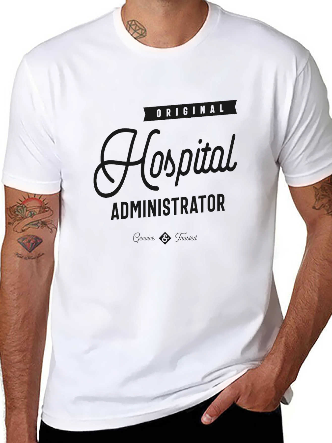 Original Hospital Administrator Black T-Shirt