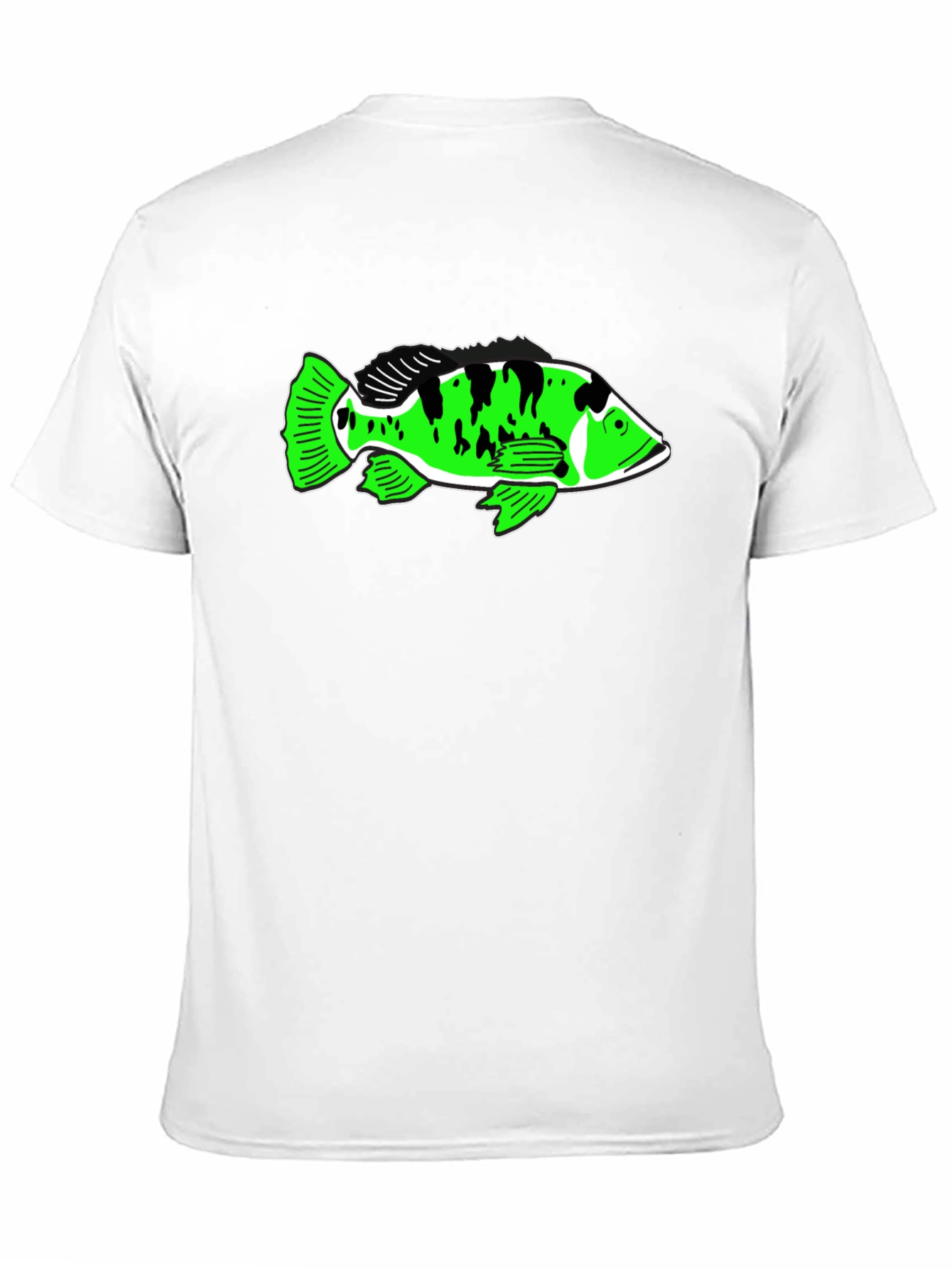 Cool Graphic T-Shirt with Green Fish Design