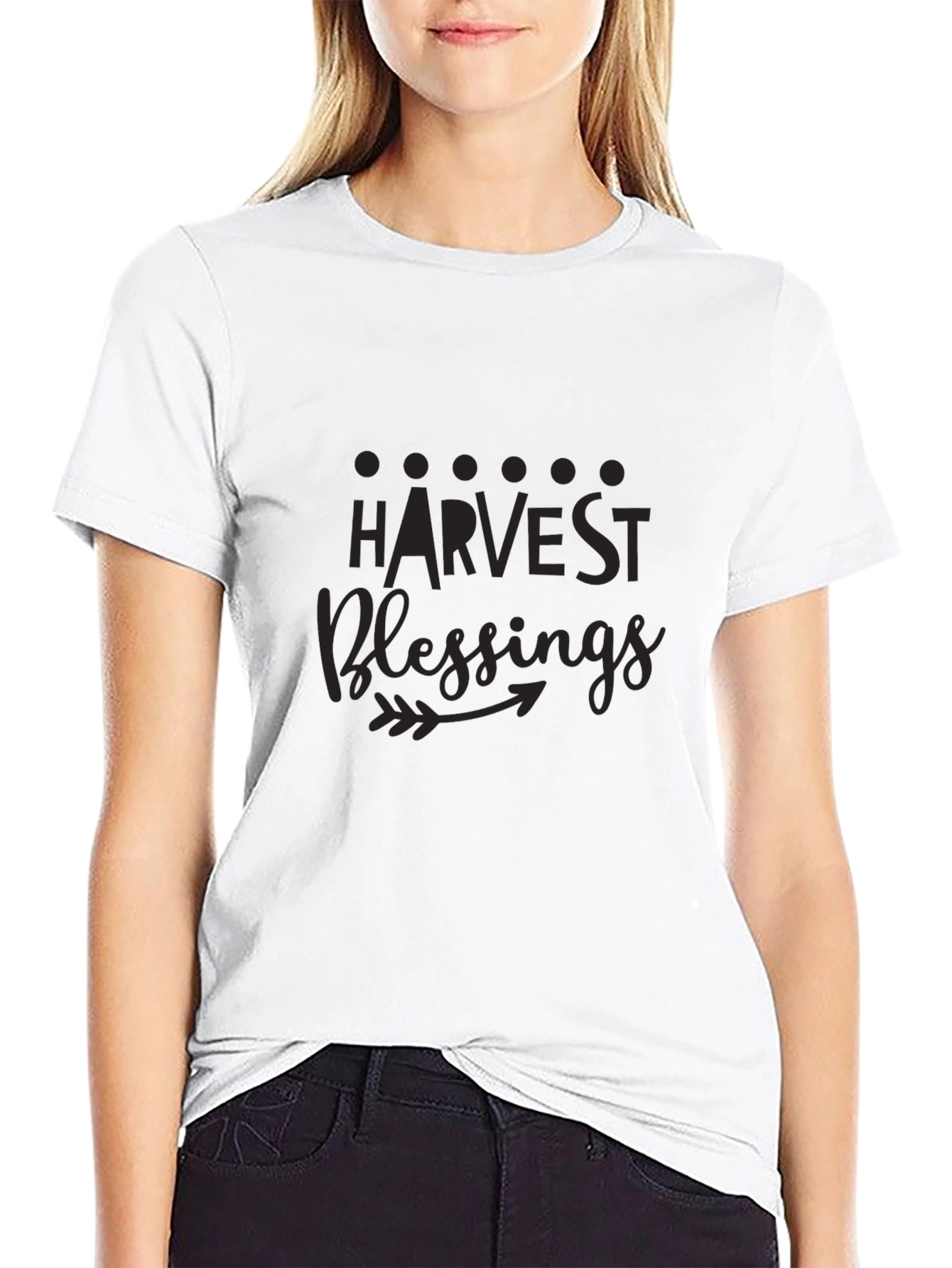 Harvest Blessings Black Graphic T-Shirt