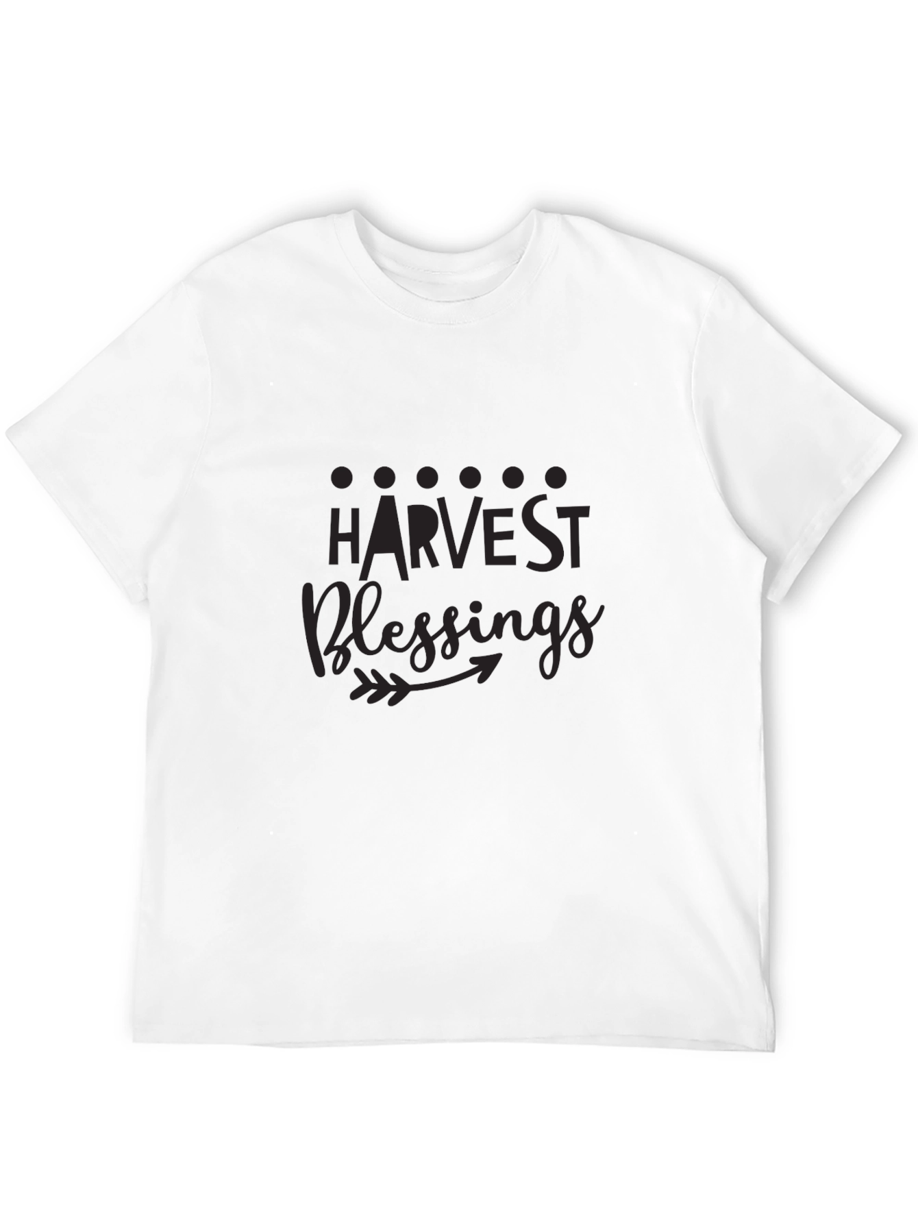 Harvest Blessings Black Graphic T-Shirt