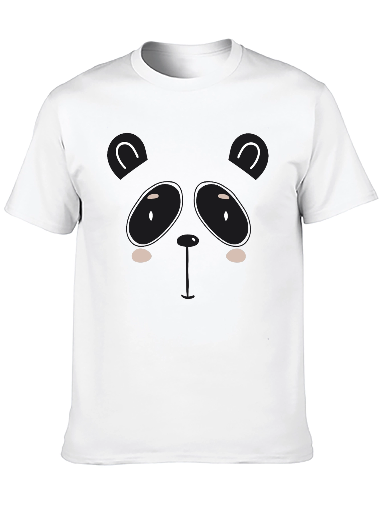 Cute Panda Graphic Black T-Shirt