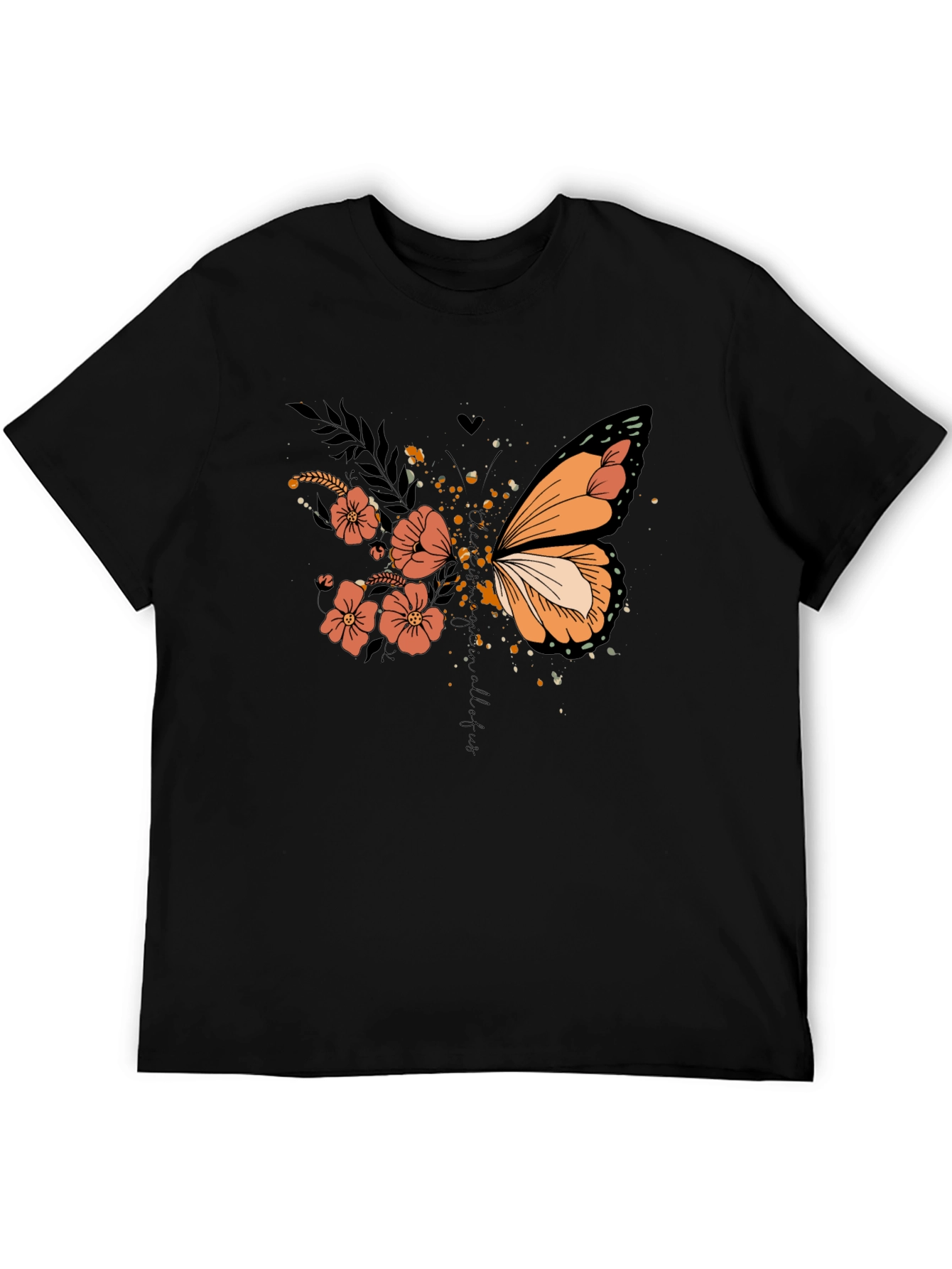 Butterfly Floral Graphic Tee - Stylish Comfort