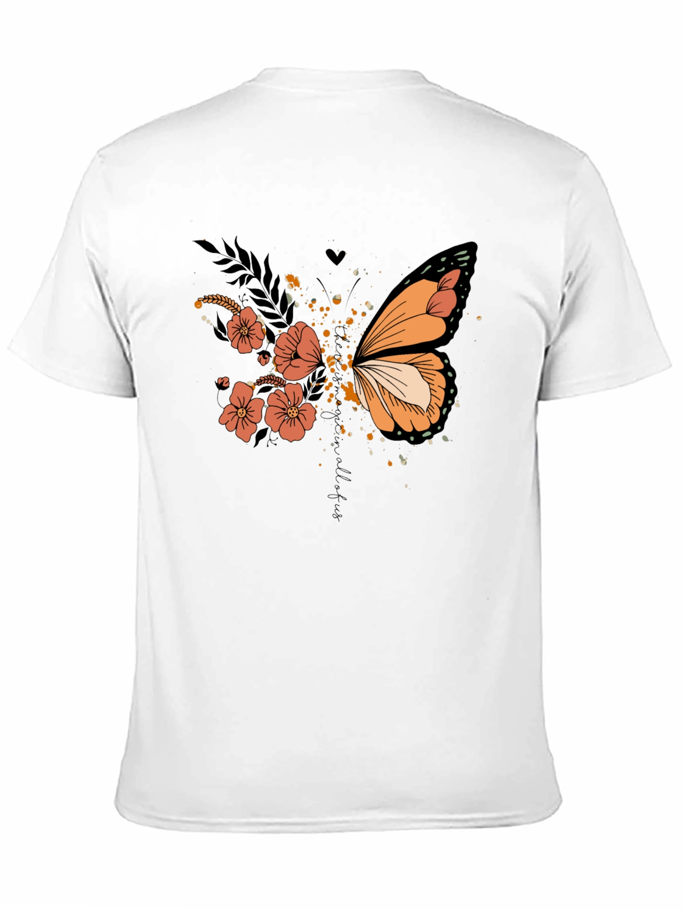 Butterfly Floral Graphic Tee - Stylish Comfort