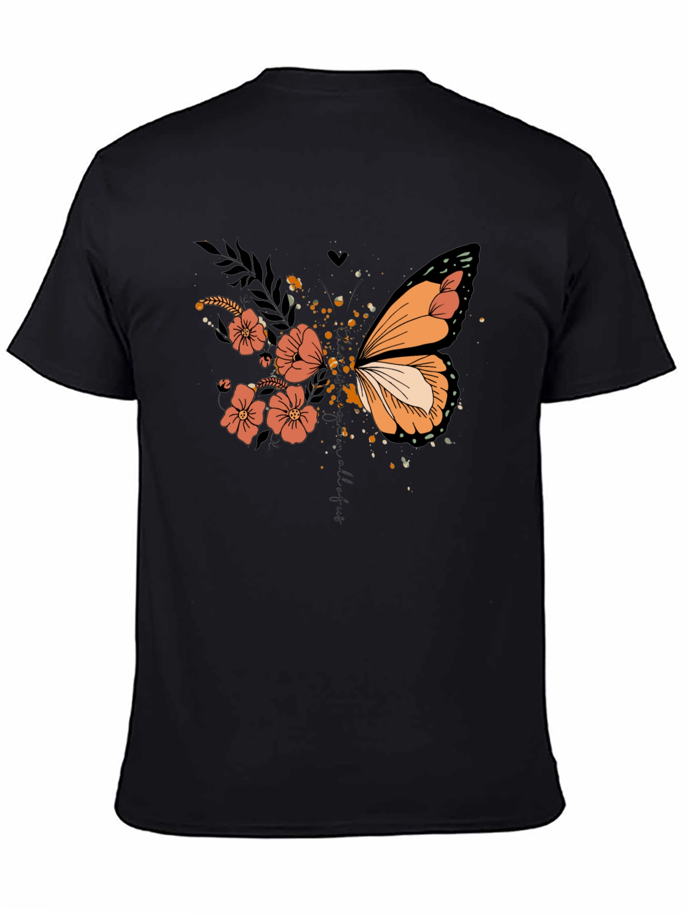 Butterfly Floral Graphic Tee - Stylish Comfort