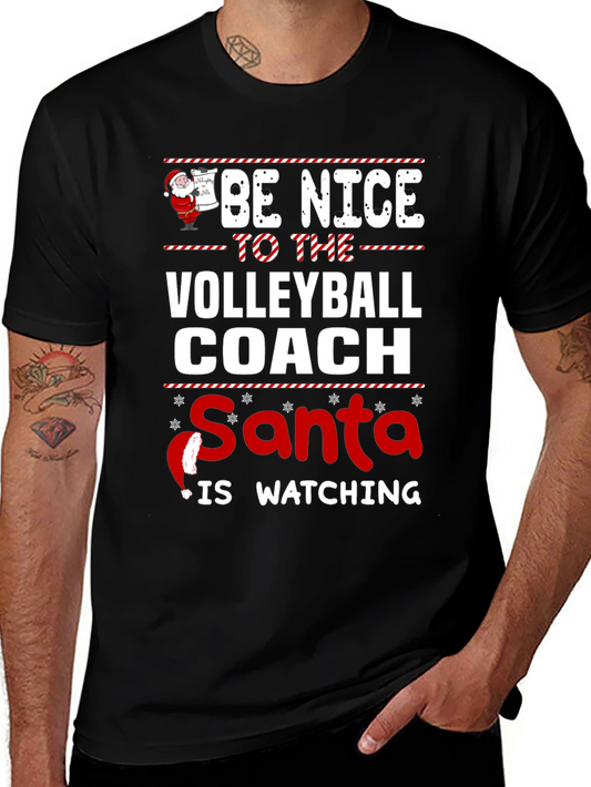 Funny Christmas Volleyball Coach T-Shirt