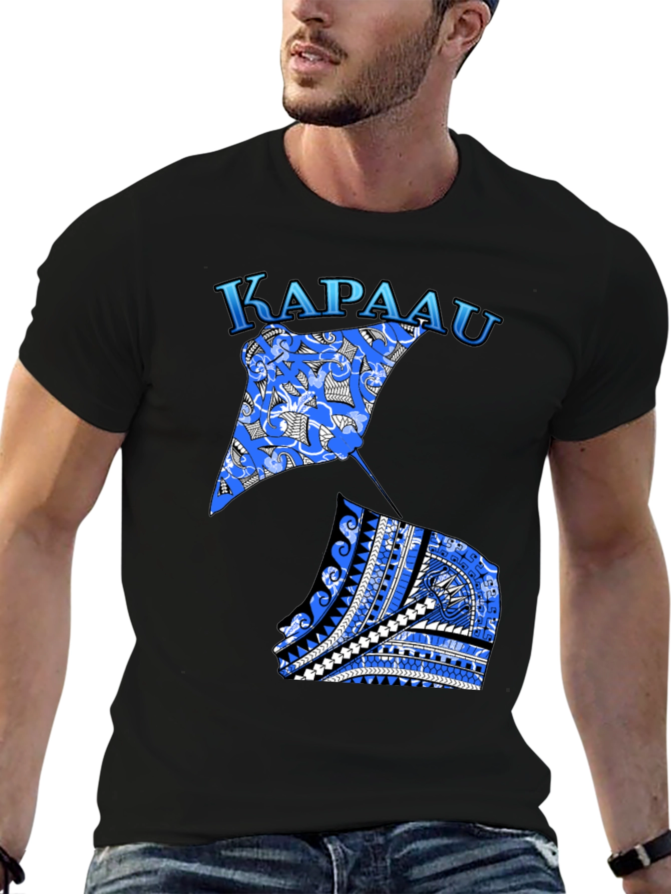 Kapaau Stingray Graphic T-Shirt - Black