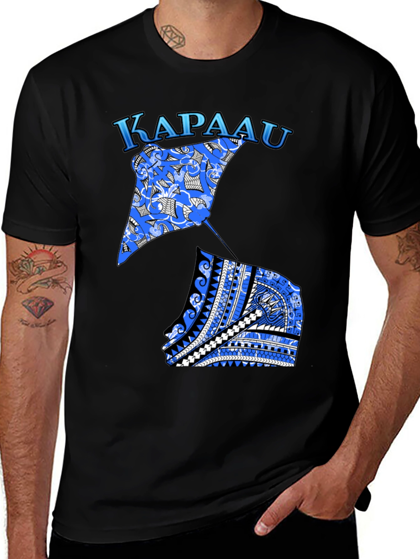 Kapaau Stingray Graphic T-Shirt - Black