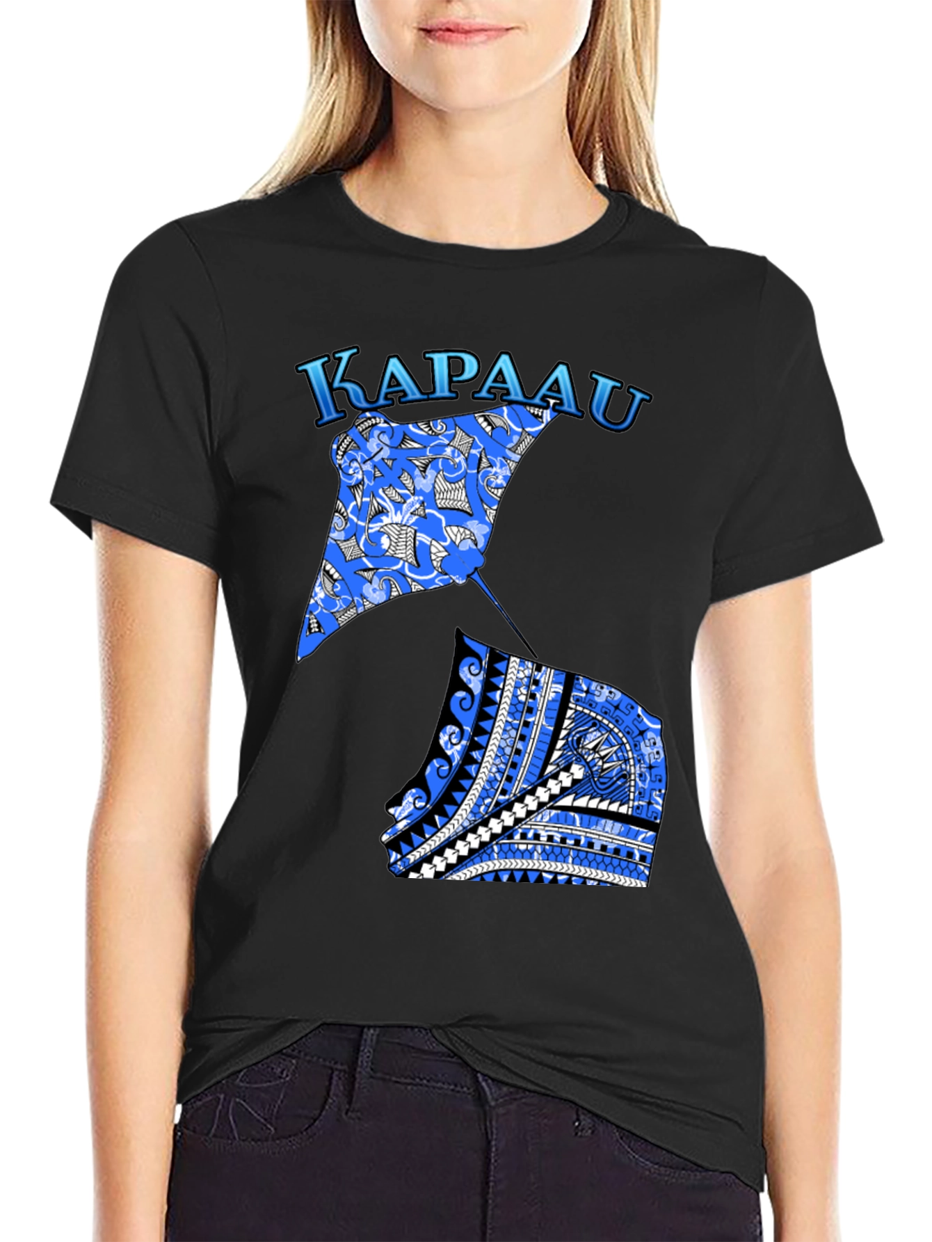 Kapaau Stingray Graphic T-Shirt - Black