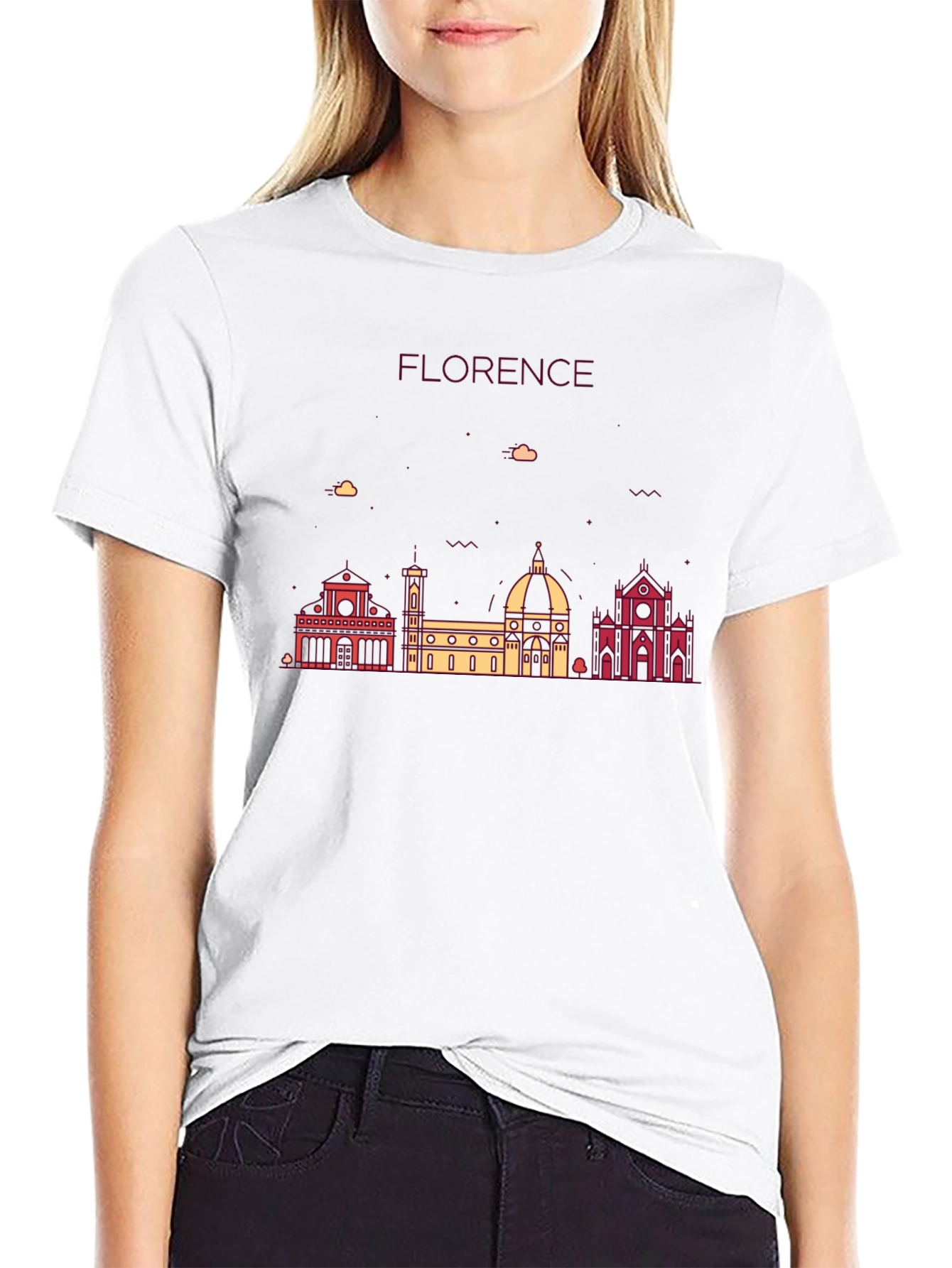 Florence Skyline Graphic Tee - Black