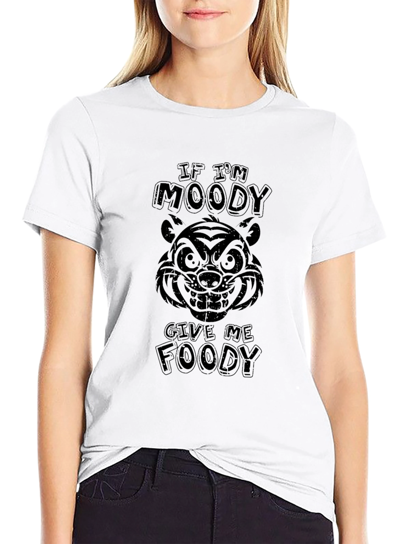 Moody Tiger Foody Black T-Shirt
