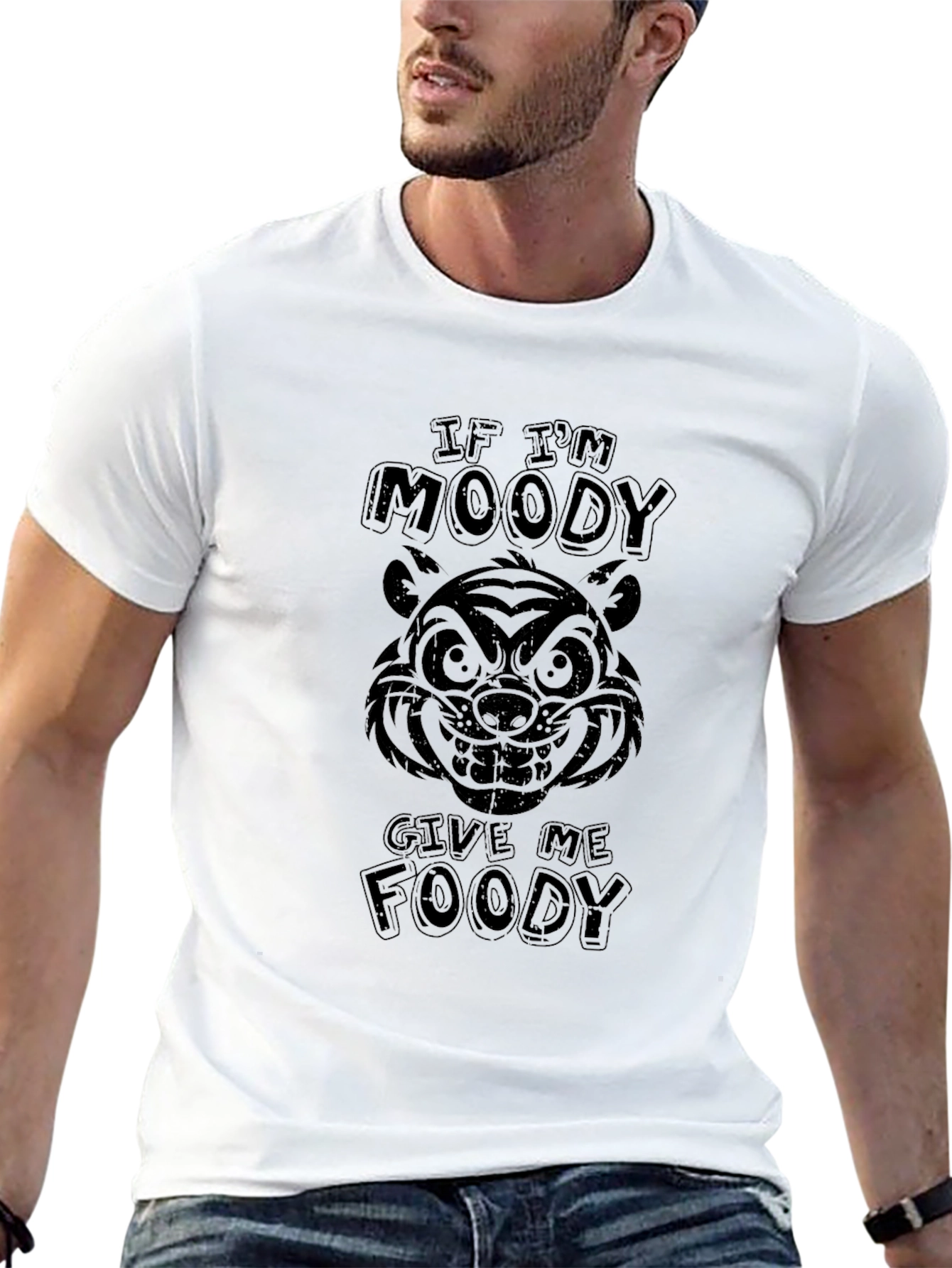 Moody Tiger Foody Black T-Shirt