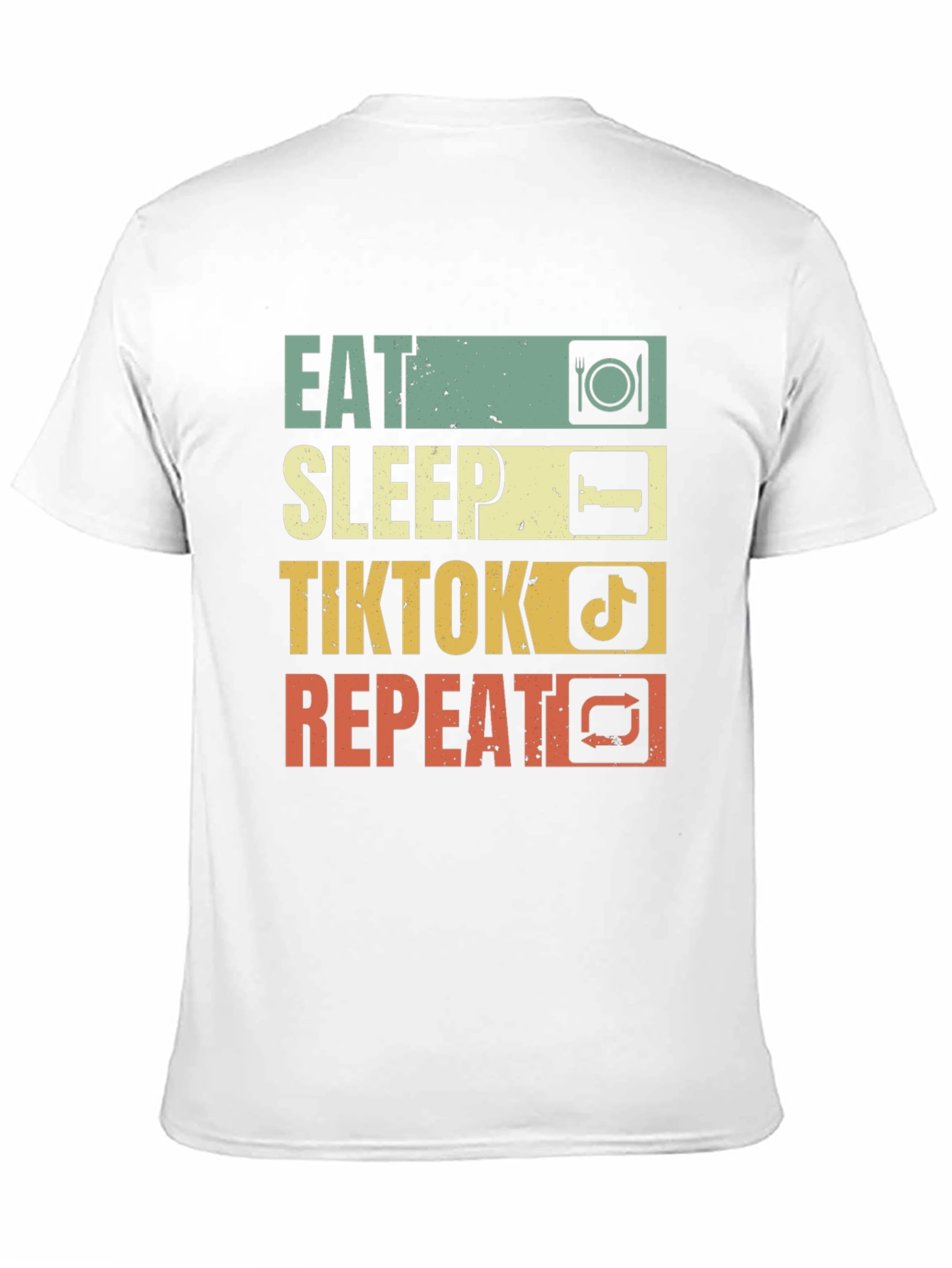 Eat Sleep TikTok Repeat Black T-Shirt