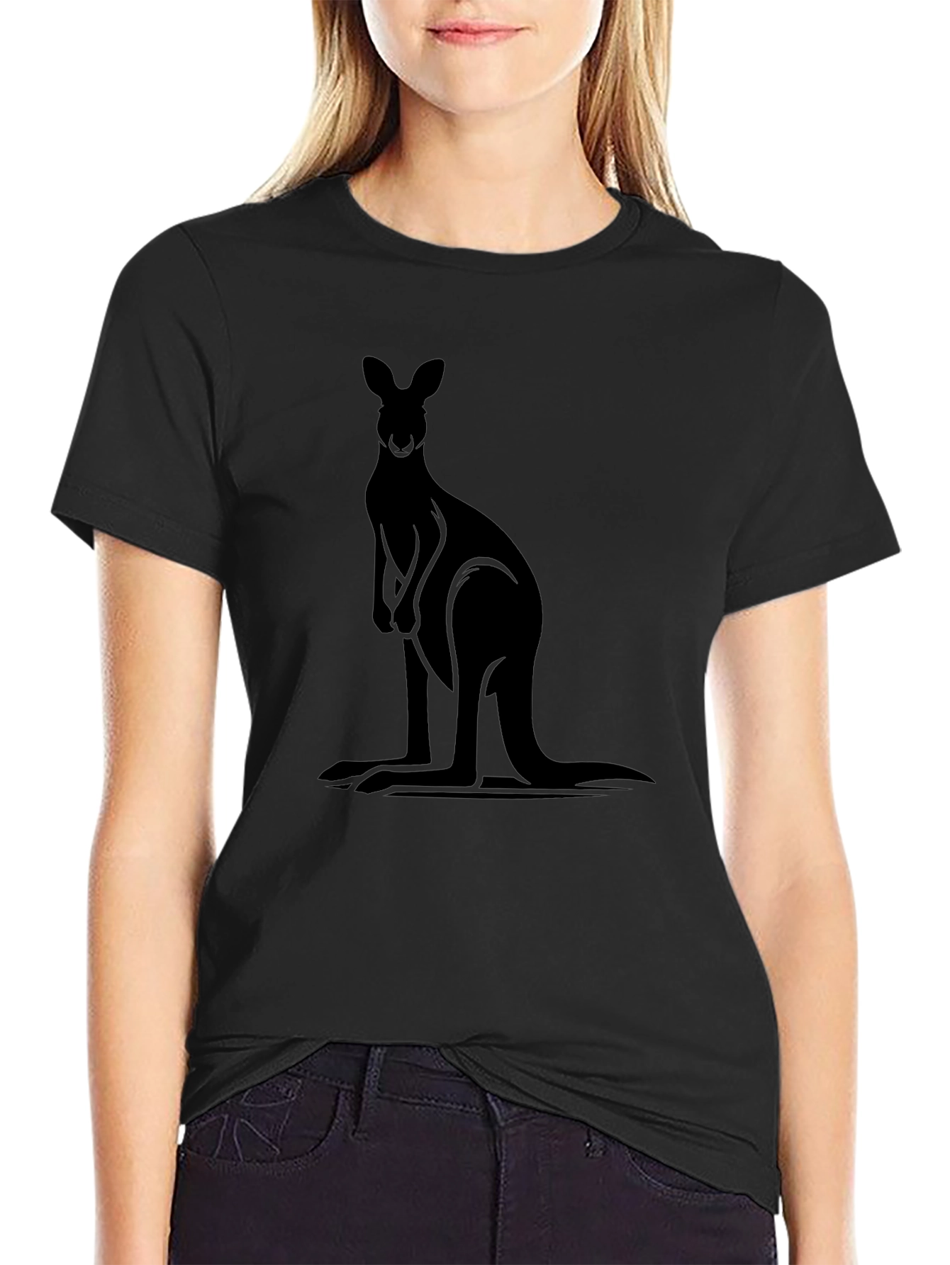 Black Kangaroo Graphic Tee