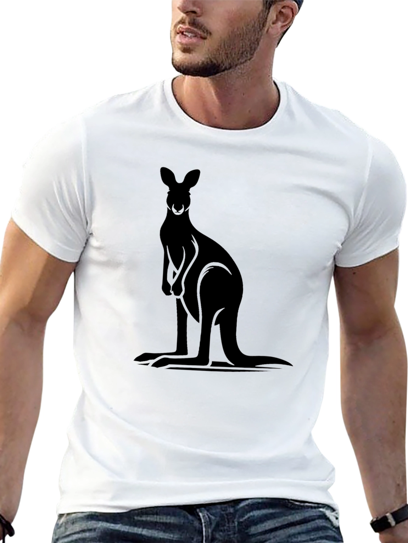Black Kangaroo Graphic Tee