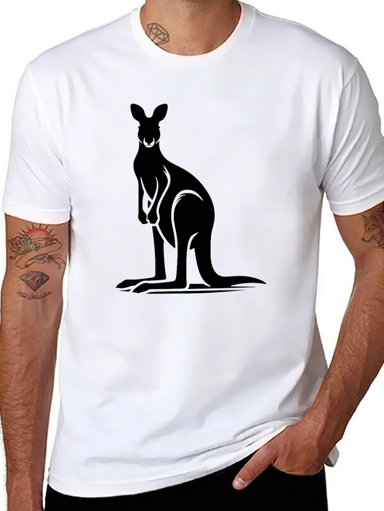 Black Kangaroo Graphic Tee