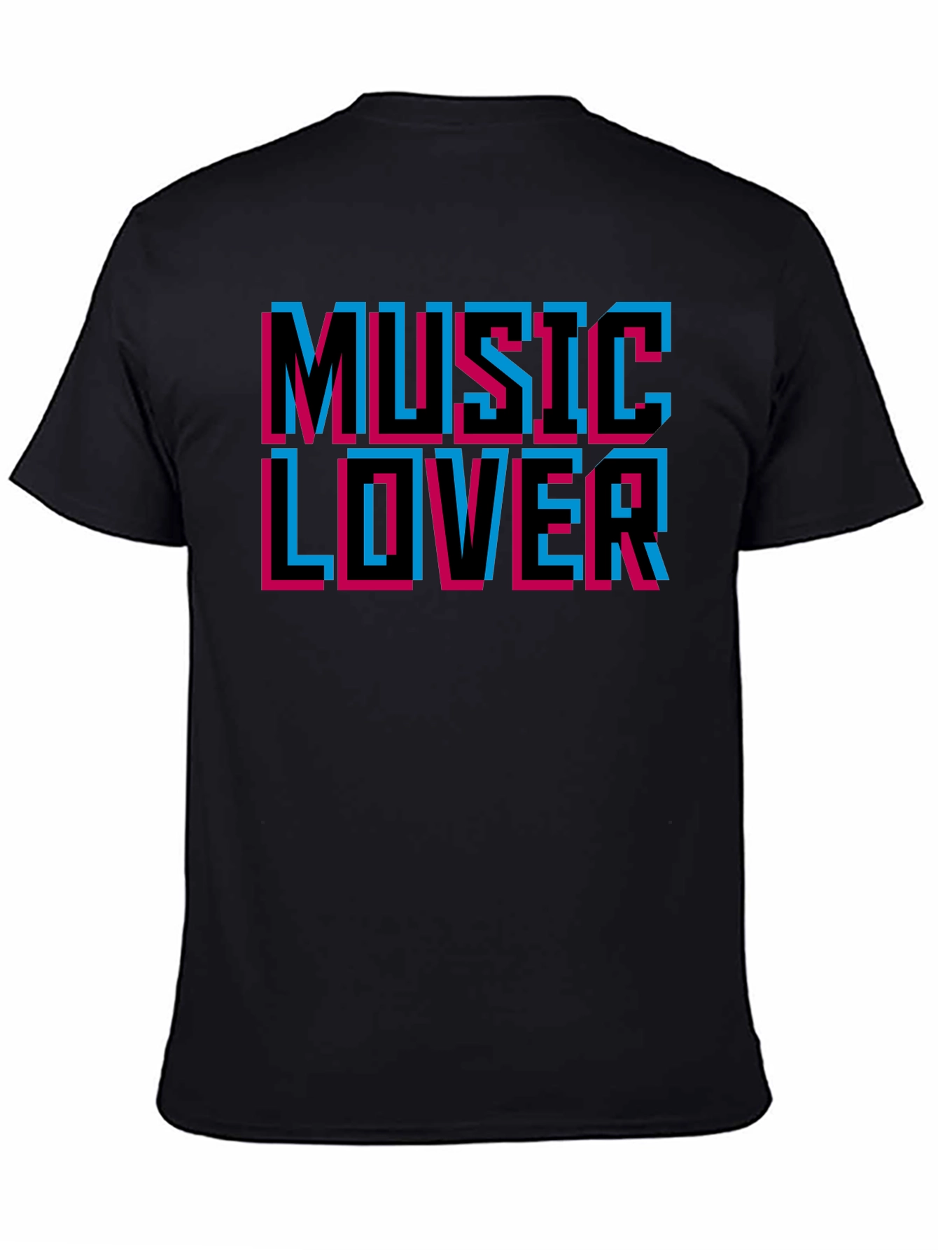Music Lover Black Graphic T-Shirt