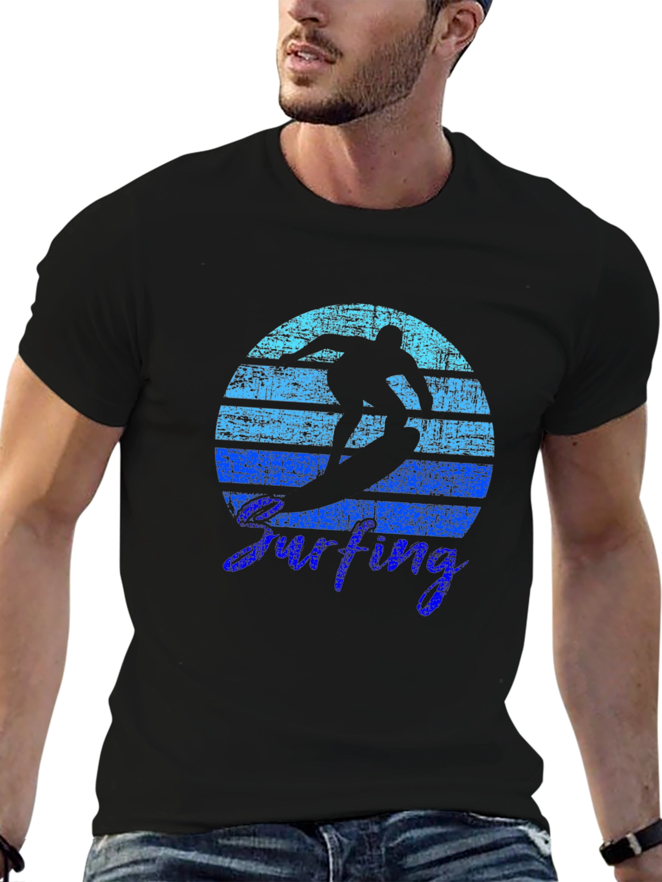 Surfing Sunset Graphic Tee - Cool Coastal Vibes