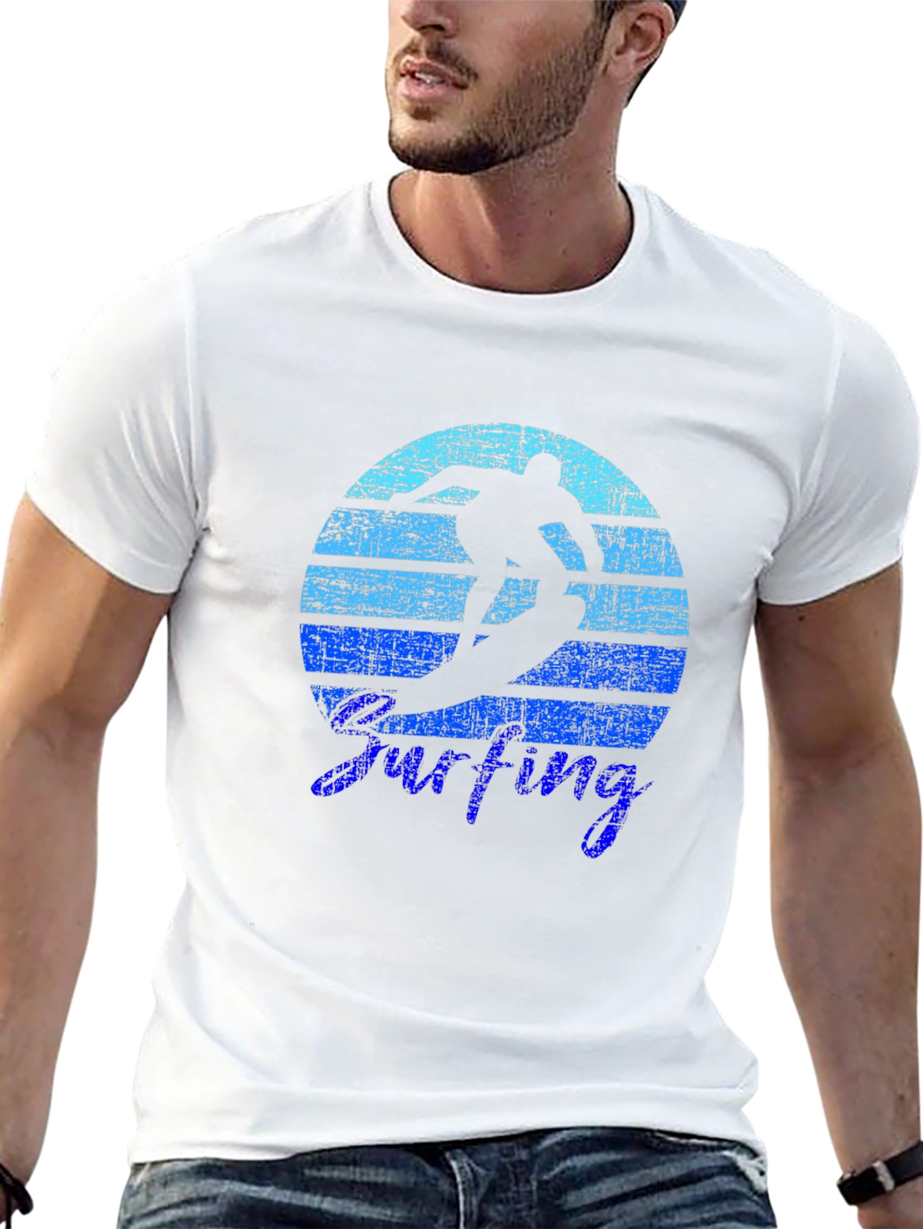 Surfing Sunset Graphic Tee - Cool Coastal Vibes