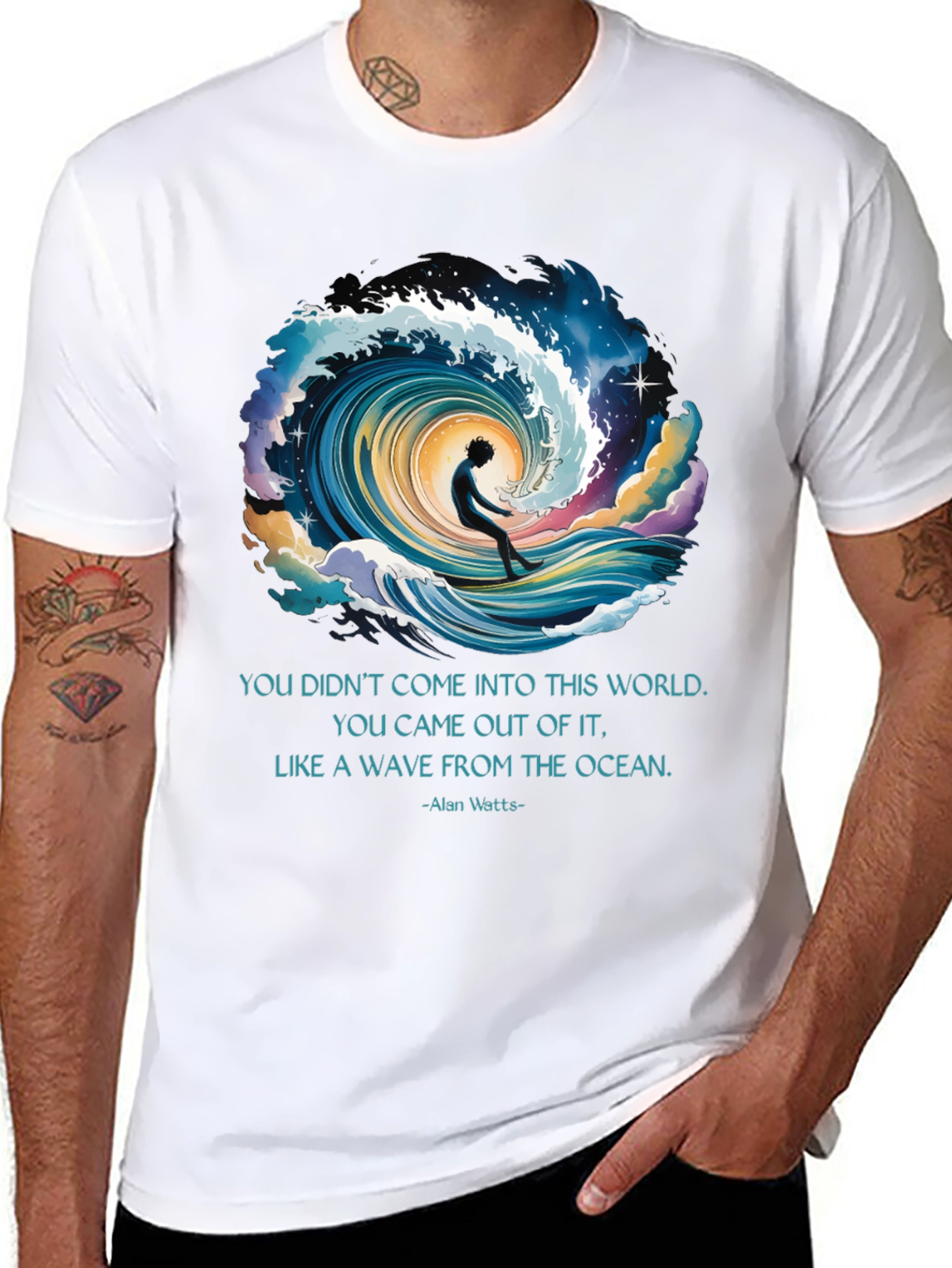Ocean Wave Alan Watts Graphic Tee