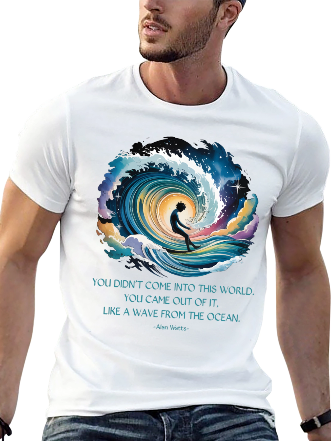 Ocean Wave Alan Watts Graphic Tee