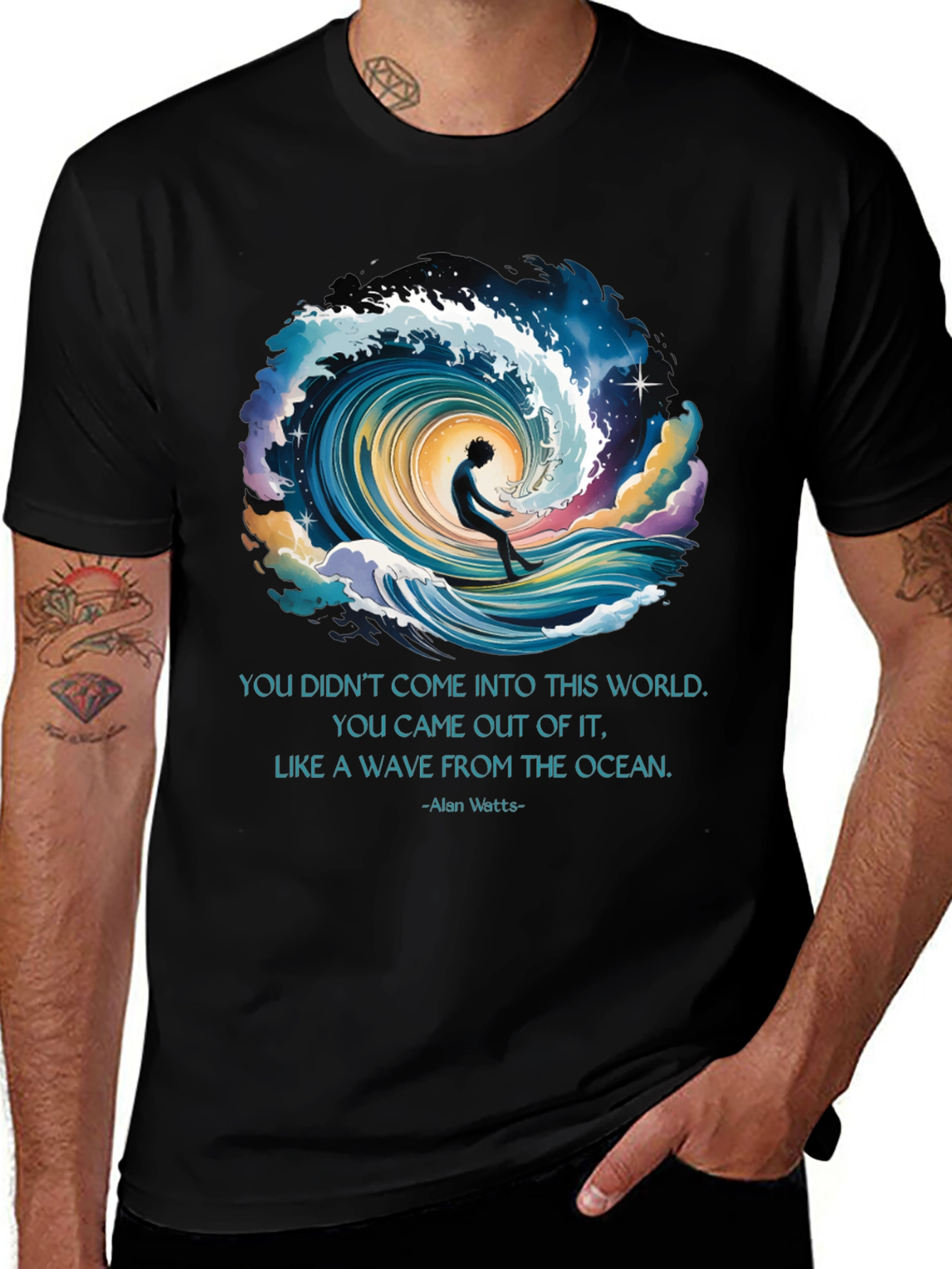 Ocean Wave Alan Watts Graphic Tee