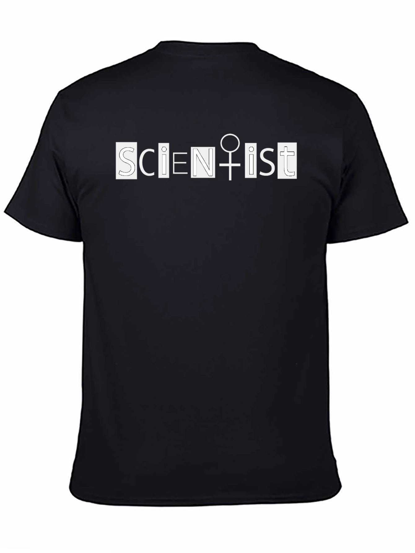 Scientist Female Symbol Black Graphic Tee