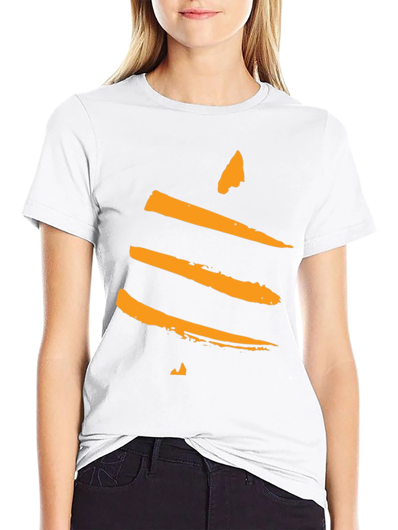 Modern Abstract Graphic Tee - Black
