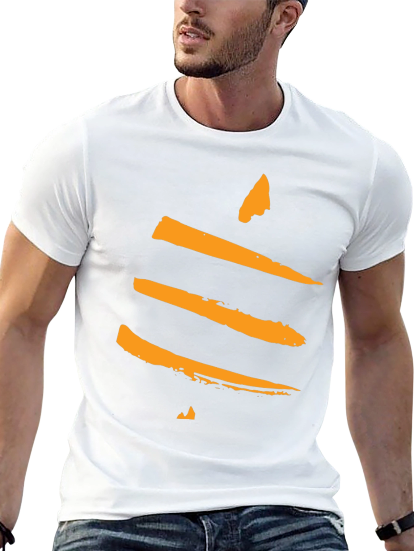 Modern Abstract Graphic Tee - Black