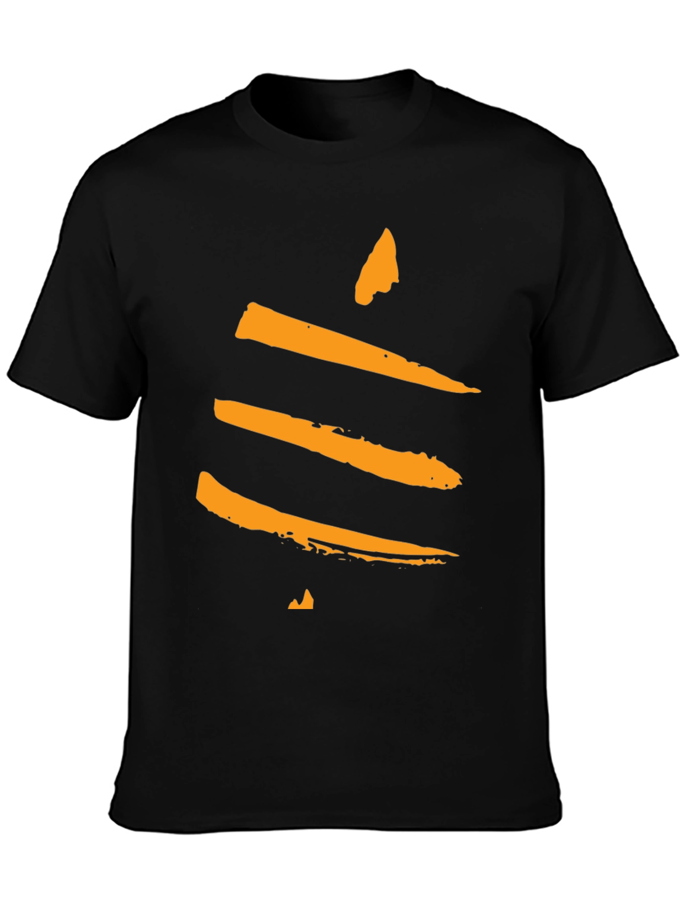 Modern Abstract Graphic Tee - Black
