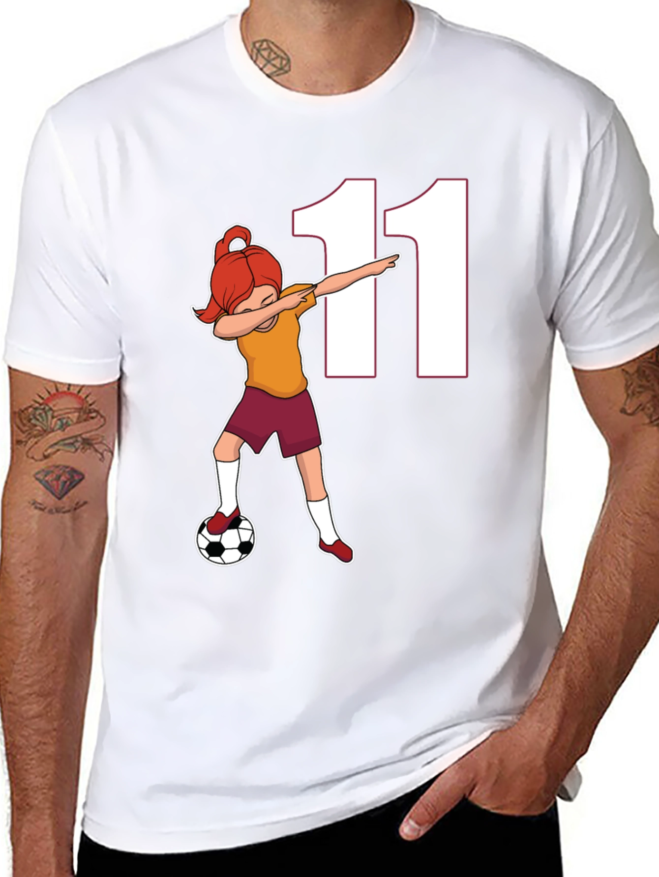 Soccer Girl Dab T-Shirt Number 11