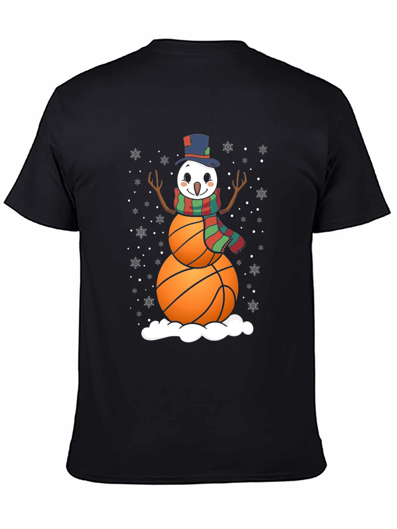 Basketball Snowman Graphic Tee