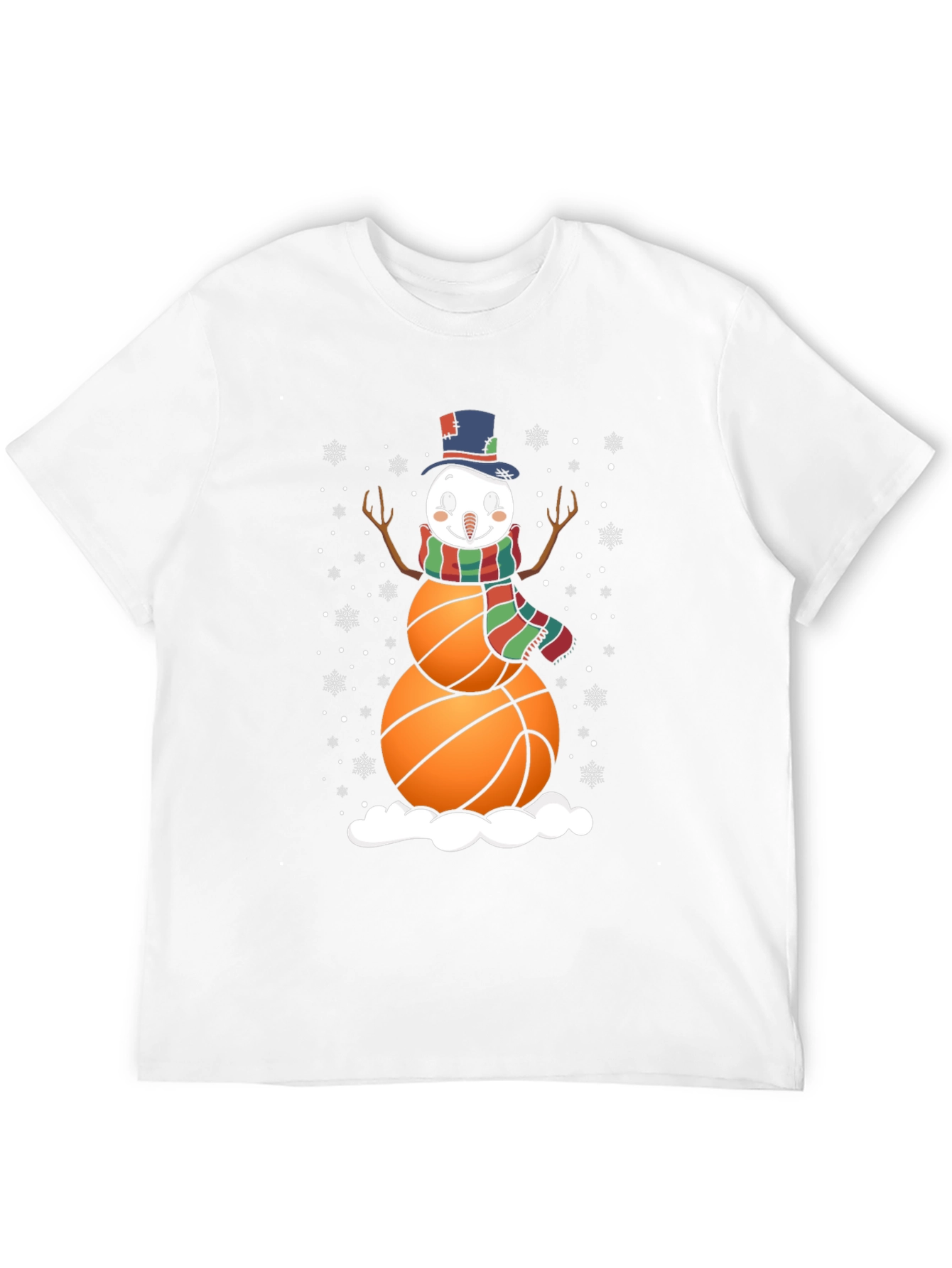 Basketball Snowman Graphic Tee